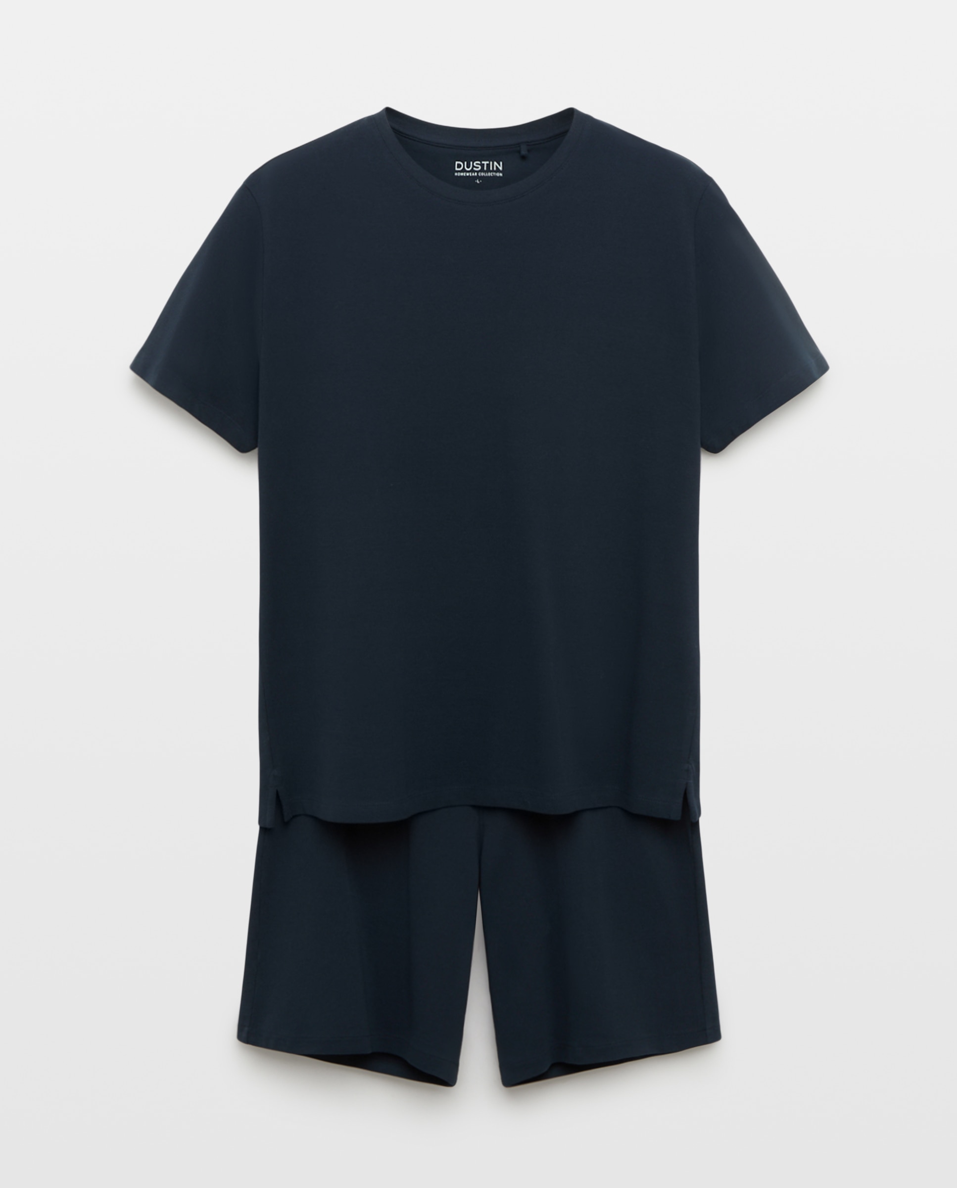 Pijama corto liso hombre. - Dustin - Azul marino Azul marino-3