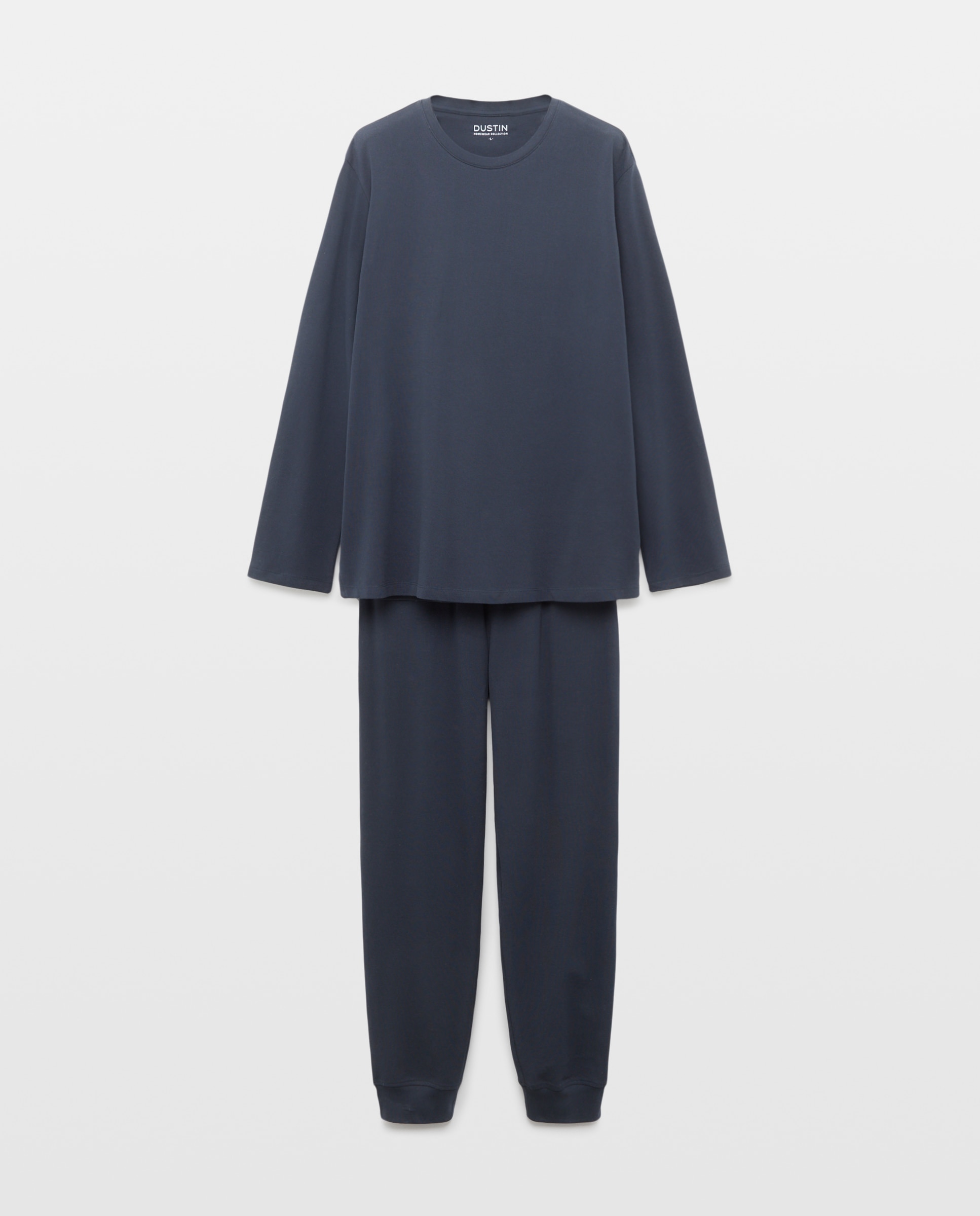 Pijama largo liso hombre. - Dustin - Azul marino Azul marino-3