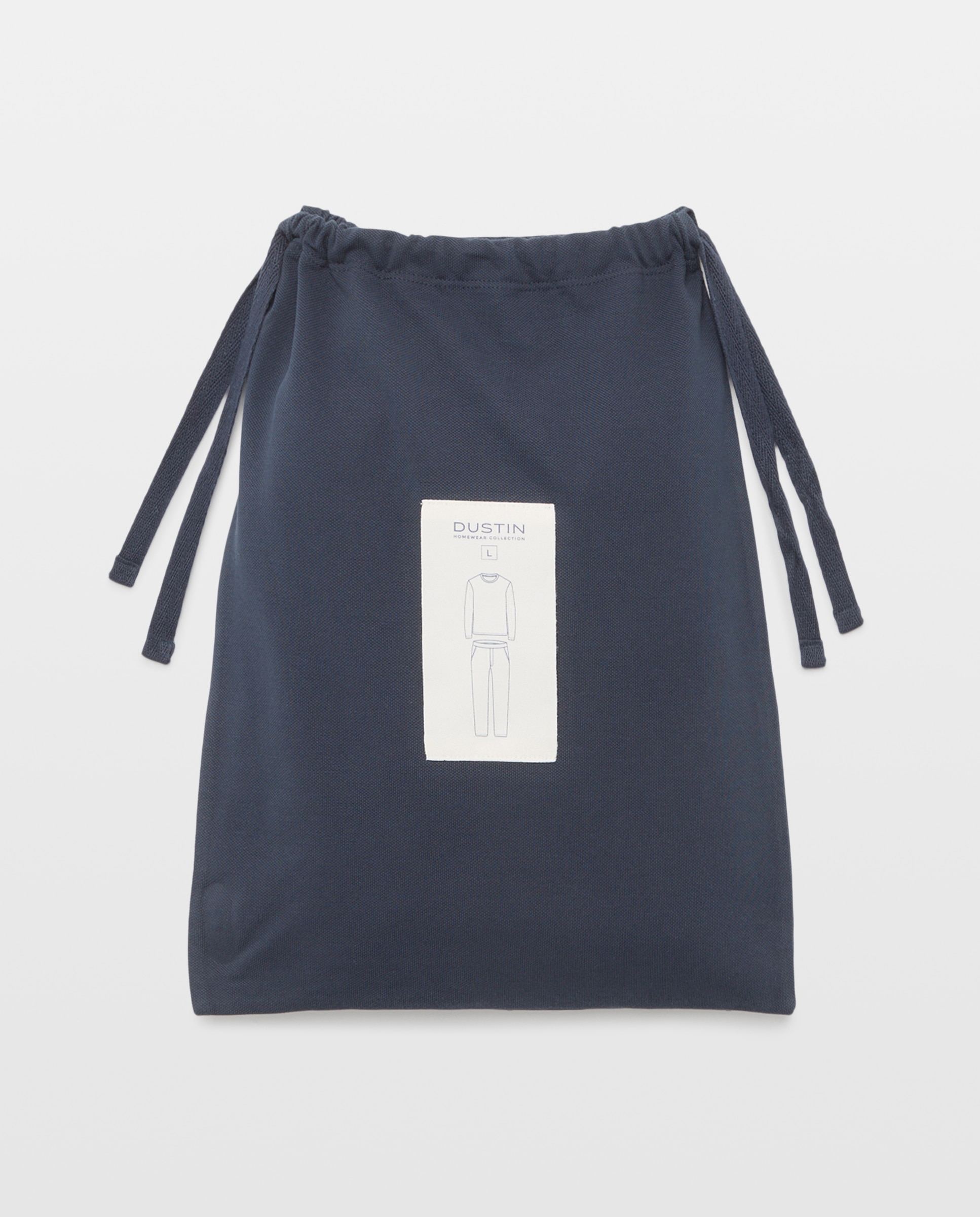 Pijama largo liso hombre. - Dustin - Azul marino Azul marino-5