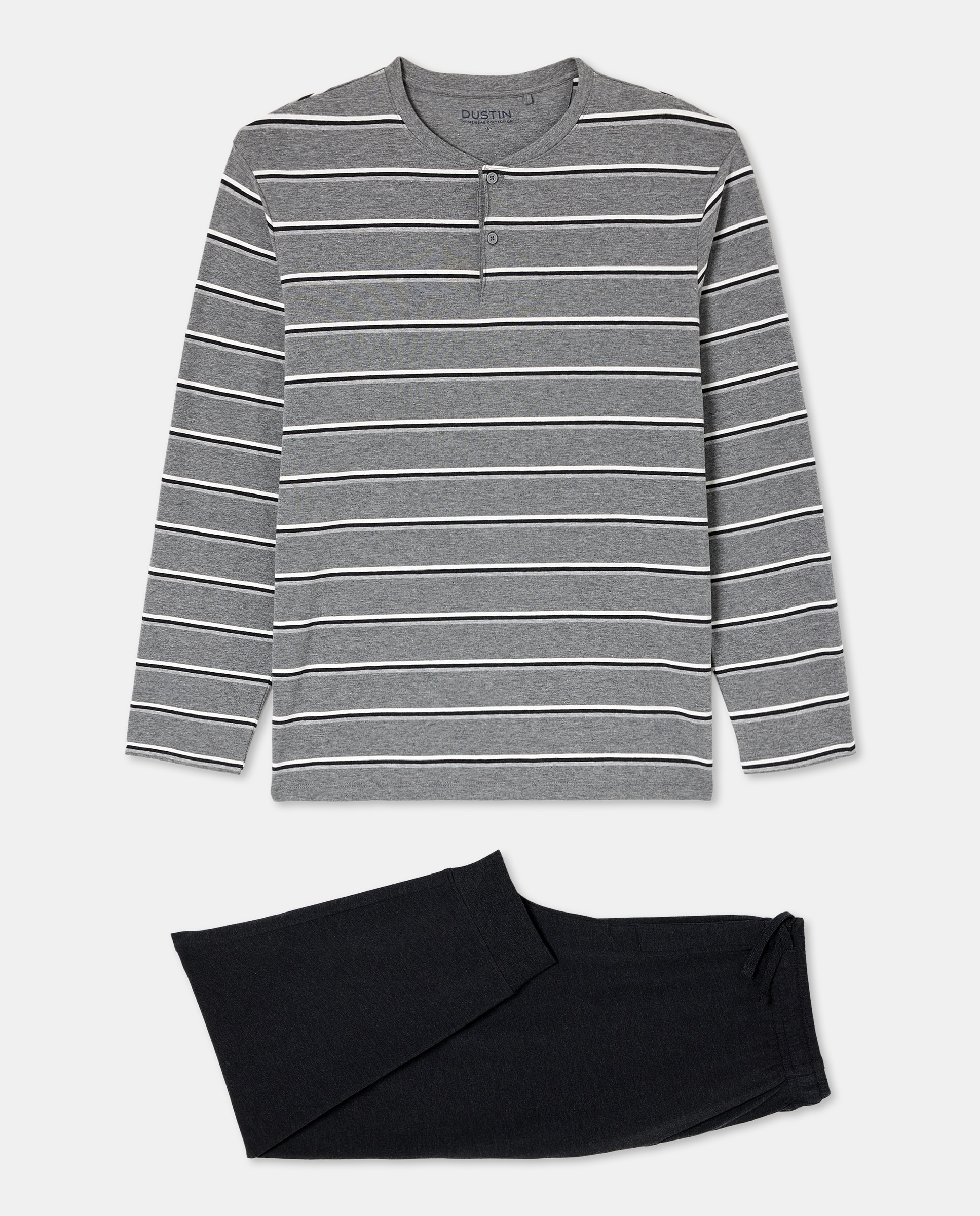 Pijama Comprido com Fantasia Cinzento-claro-3