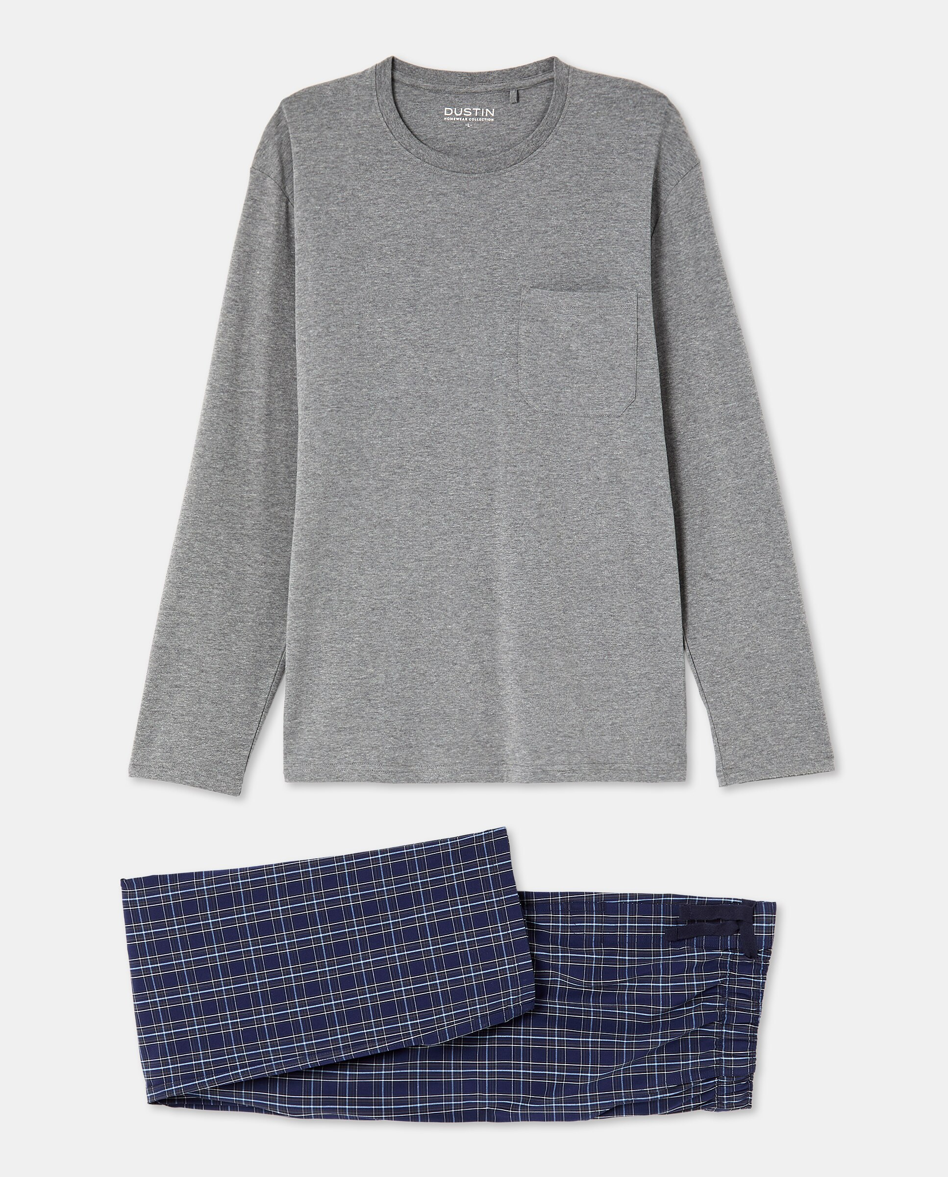 Pijama Comprido Misto Azul-marinho-3