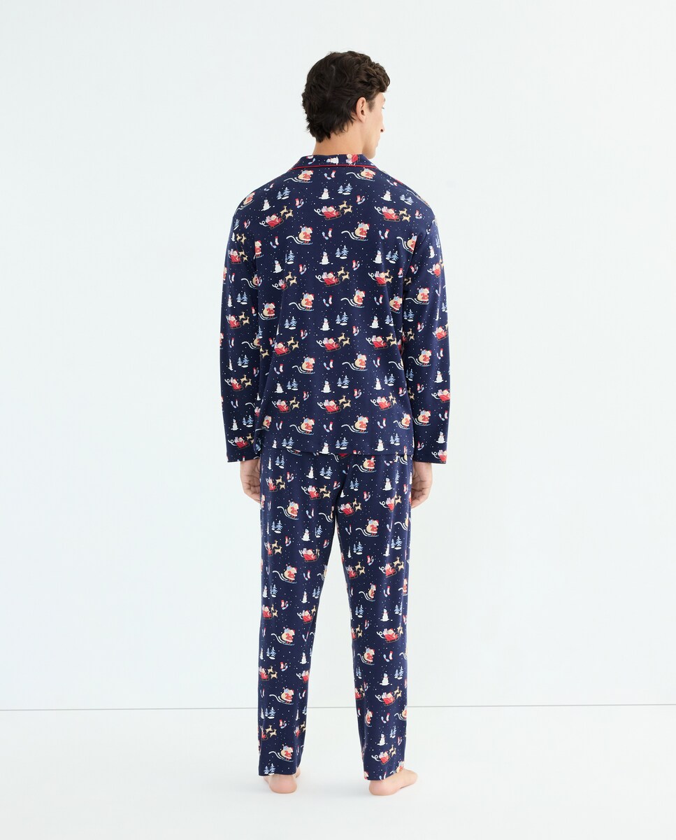 Pijama de Natal Azul-marinho-3
