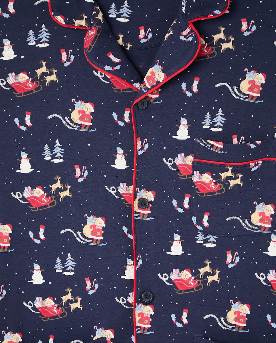 Pijama de Natal Azul-marinho-5