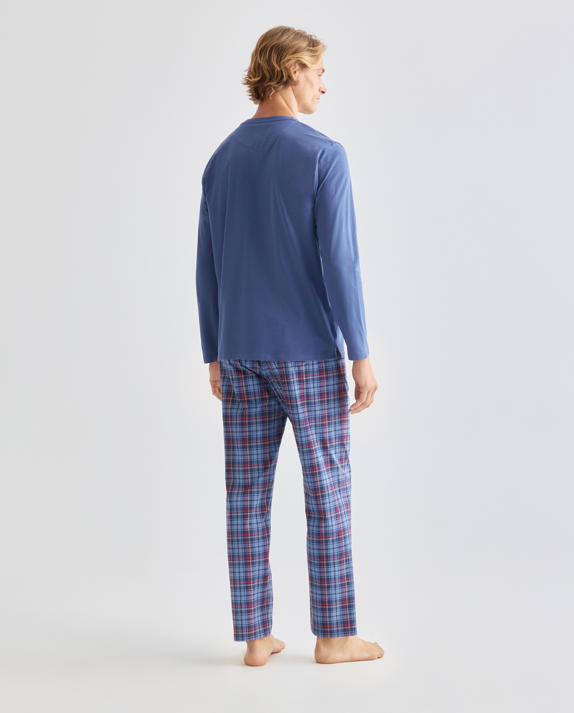 Pijama largo mixto fantasía de hombre - Dustin - Burdeos Burdeos-2