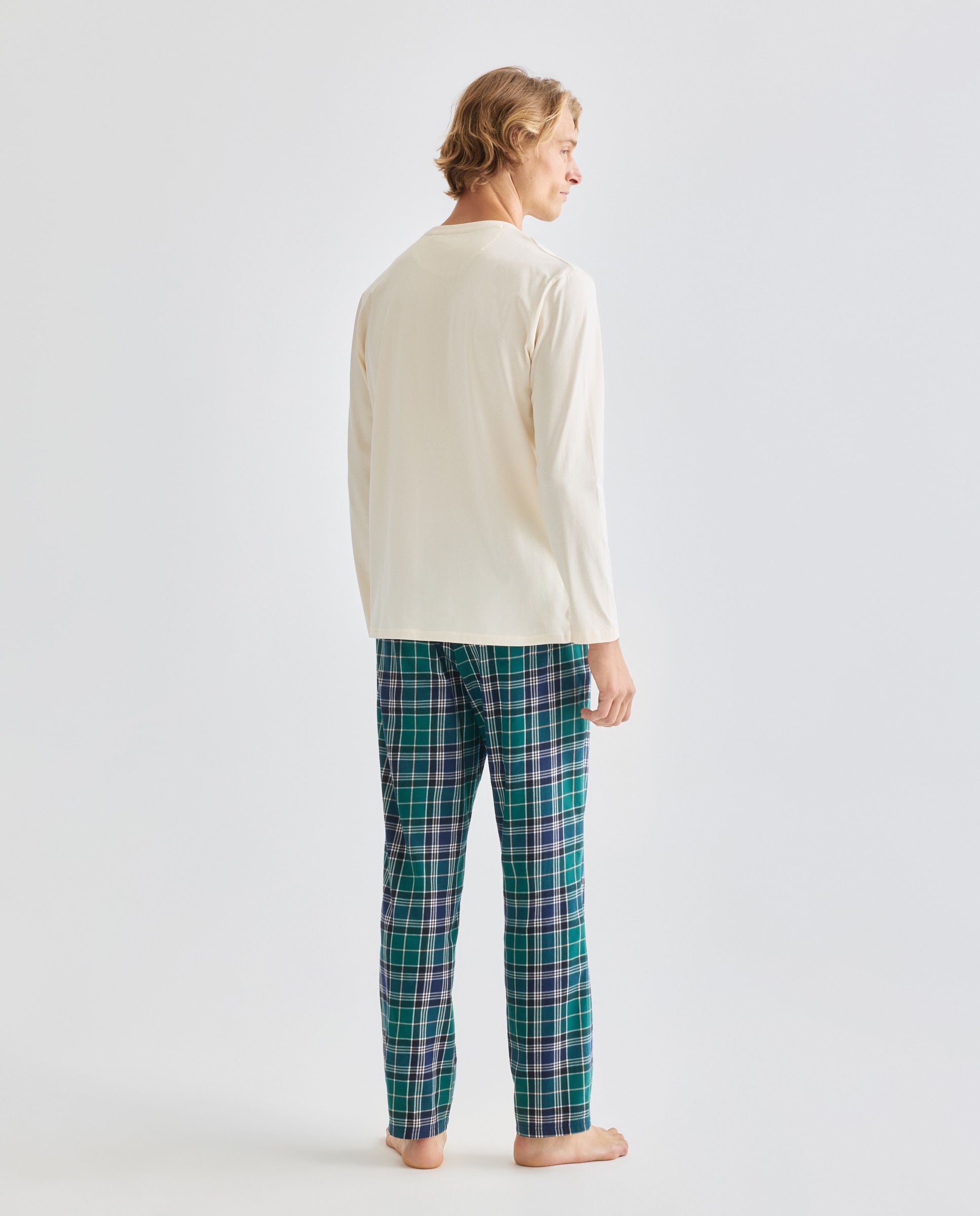 Pijama Comprido Misto com Fantasia Verde-2
