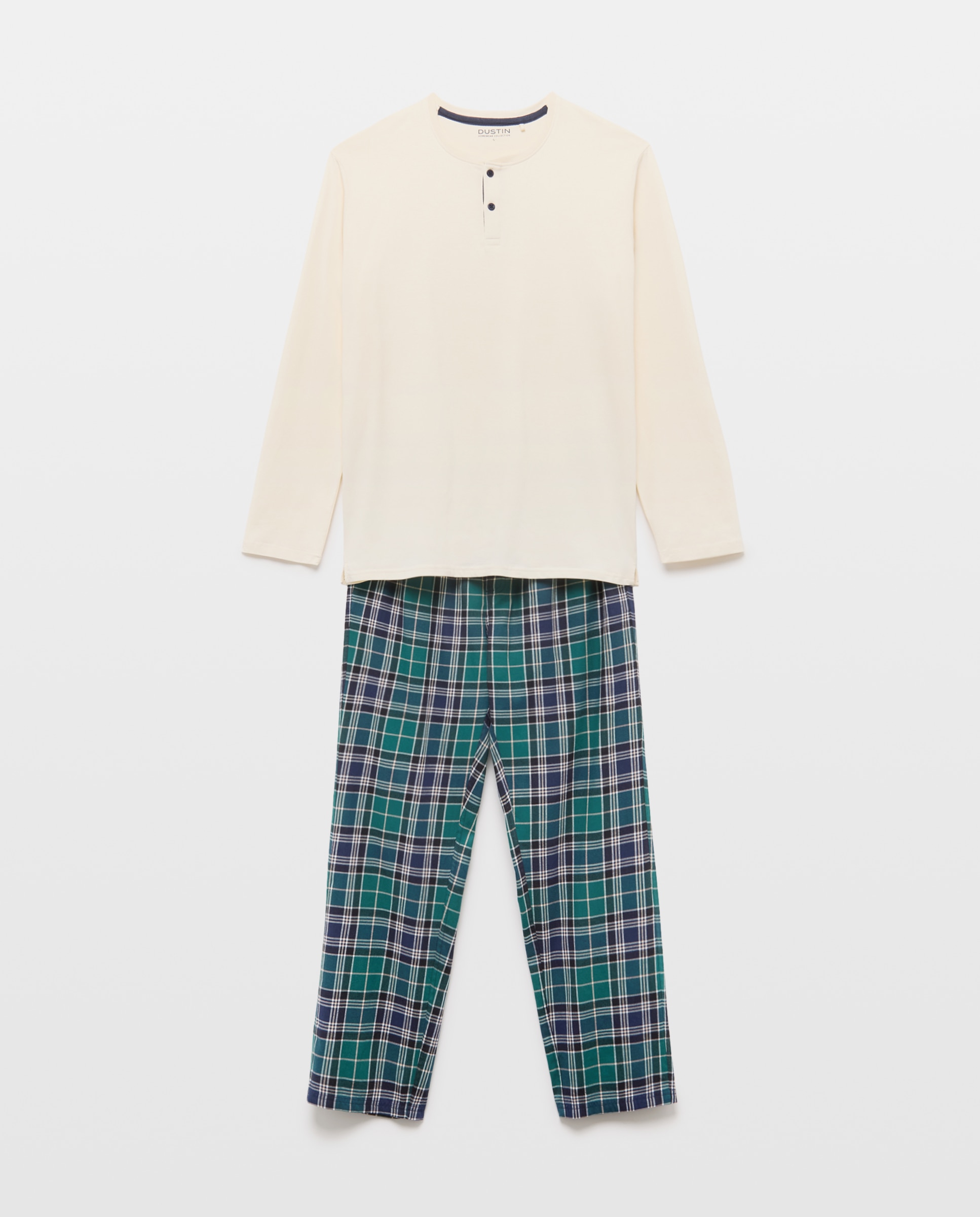Pijama Comprido Misto com Fantasia Verde-3