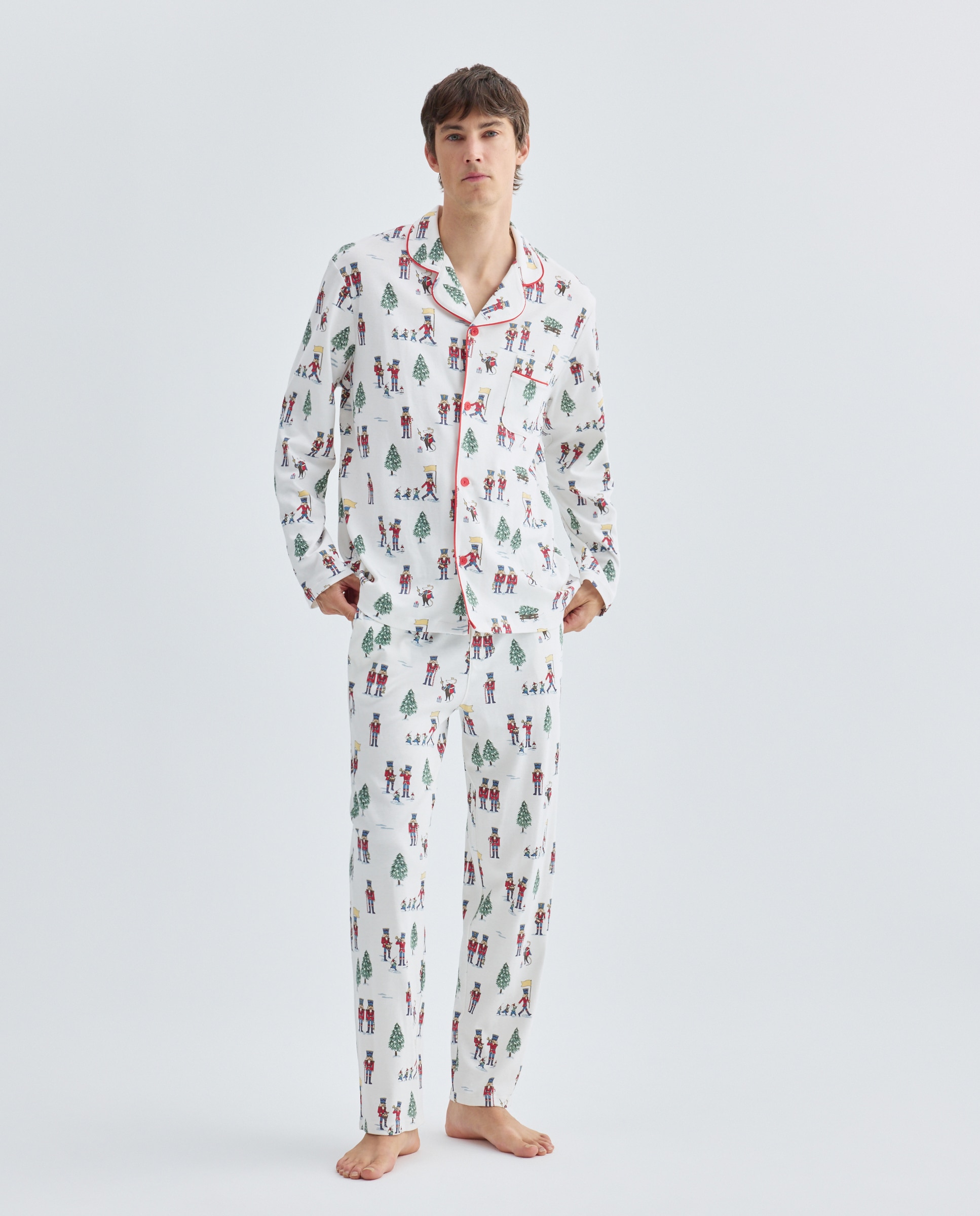 Imagen 0 de Pijama largo navidad hombre. Crudo