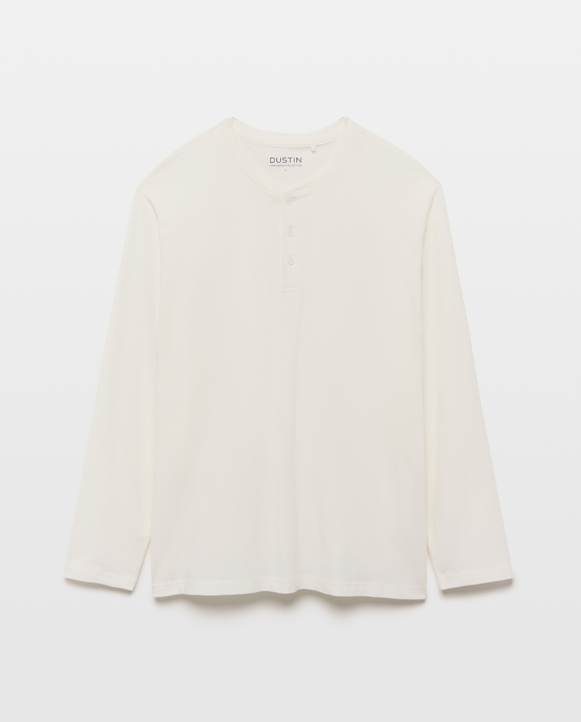 T-shirt com Gola Tipo Padeiro e Manga Comprida Branco-4
