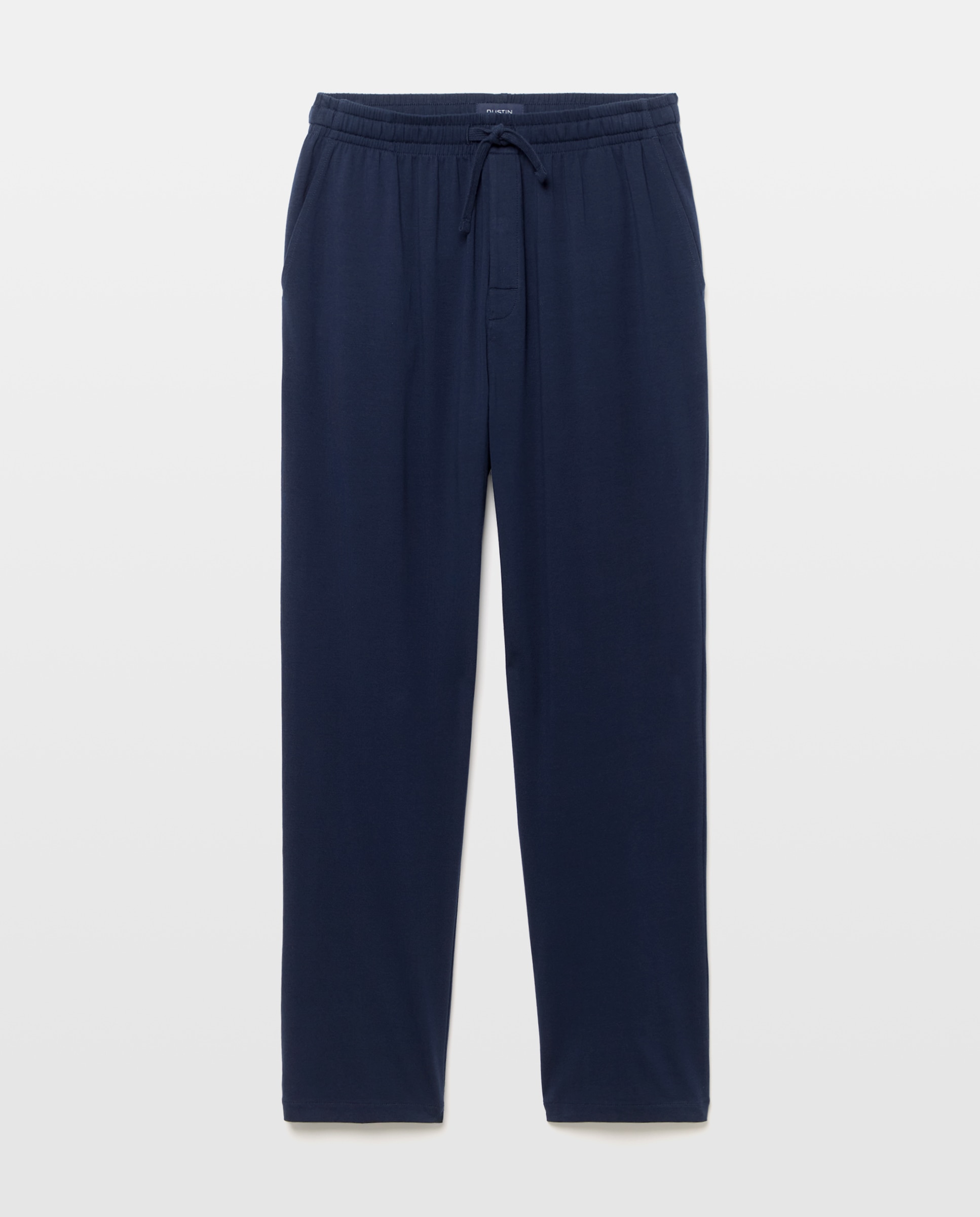 Pantalon largo de punto liso algodón - Dustin - elastano de hombre - Azul marino Azul marino-4