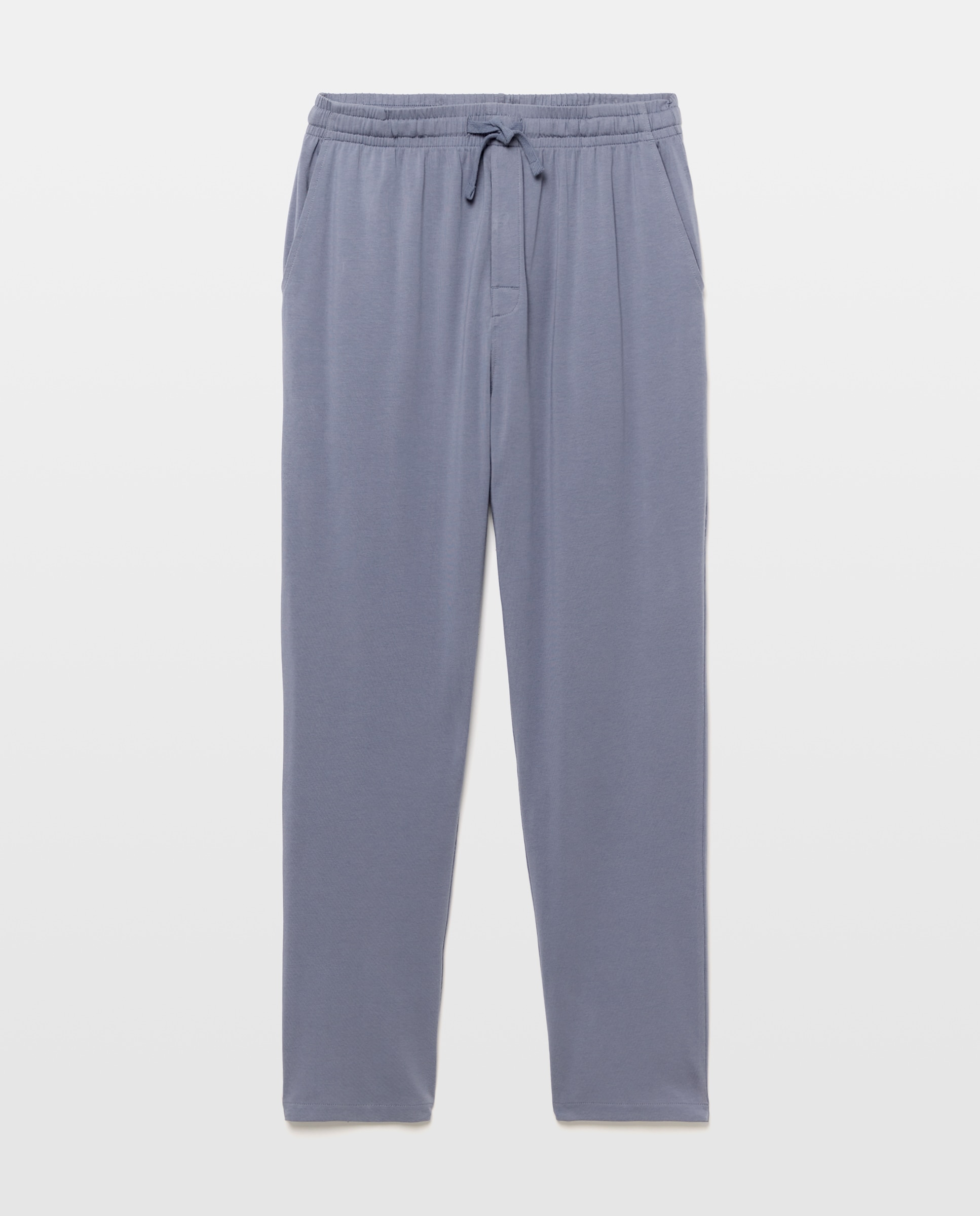 Pantalon largo de punto liso algodón - Dustin - elastano de hombre - Azul claro Azul claro-4
