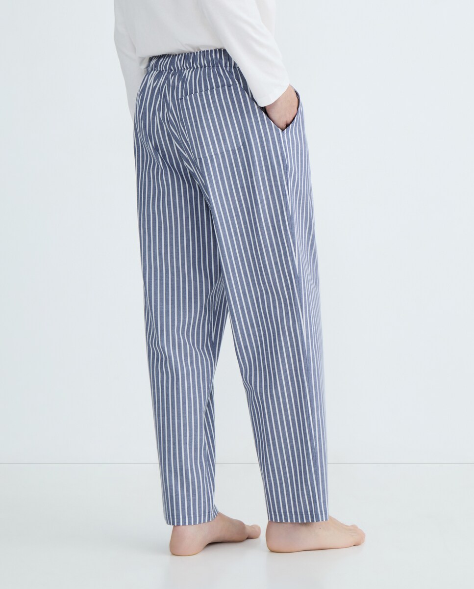 Calças de Pijama Azul-marinho-3