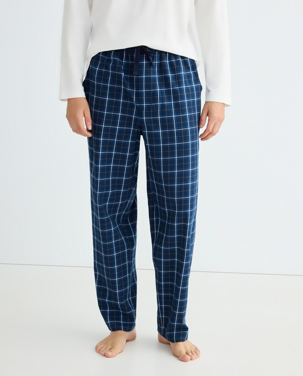 Calças de Pijama Azul-marinho-2