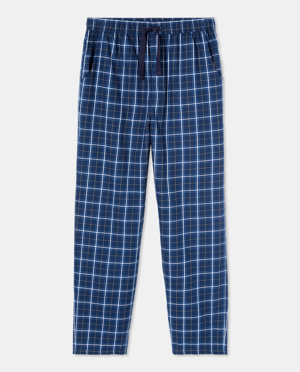 Calças de Pijama Azul-marinho-4