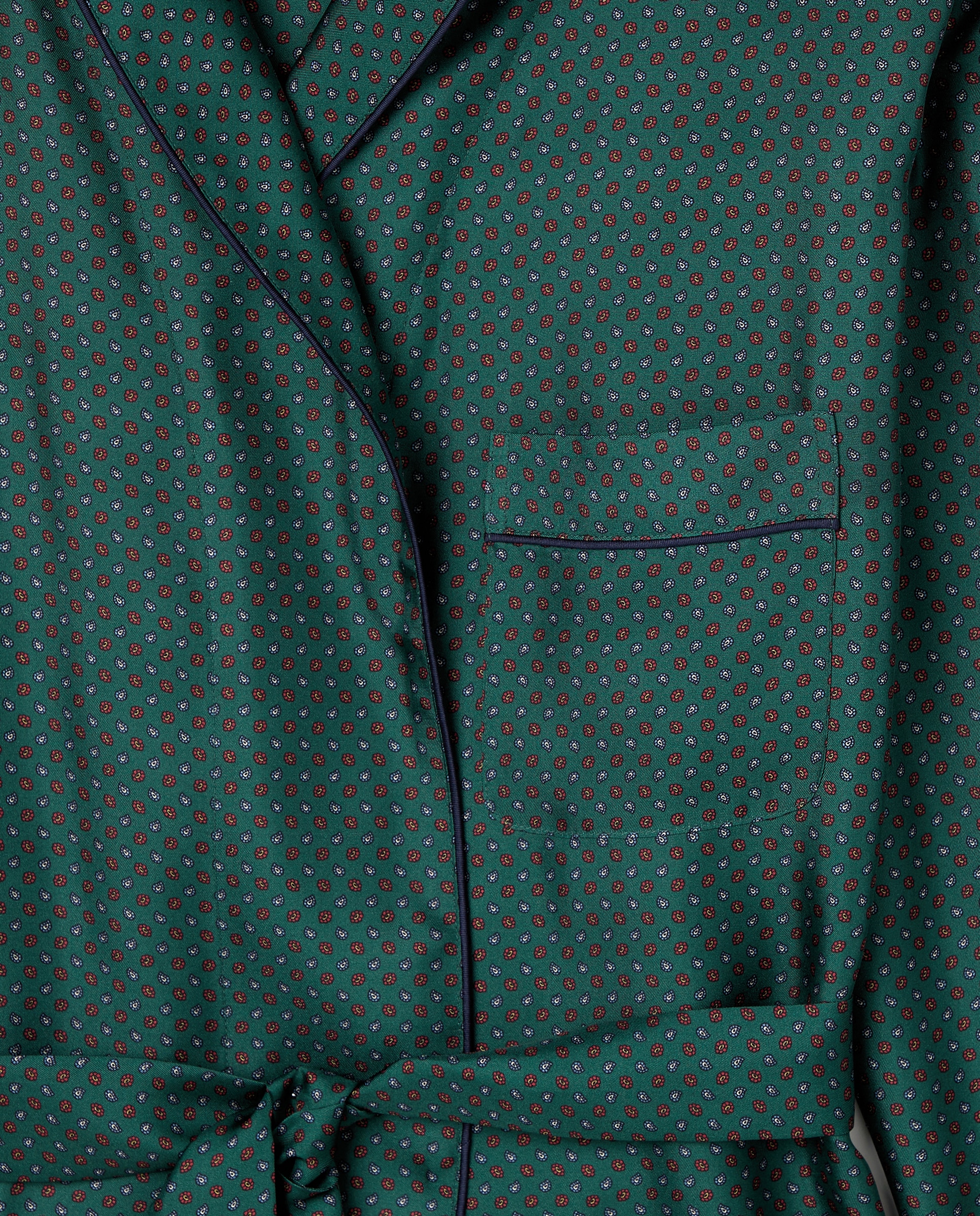 Bata dibujo corbatero 100% seda hombre - Emidio Tucci - 530 Verde oscuro 530 Verde oscuro-5