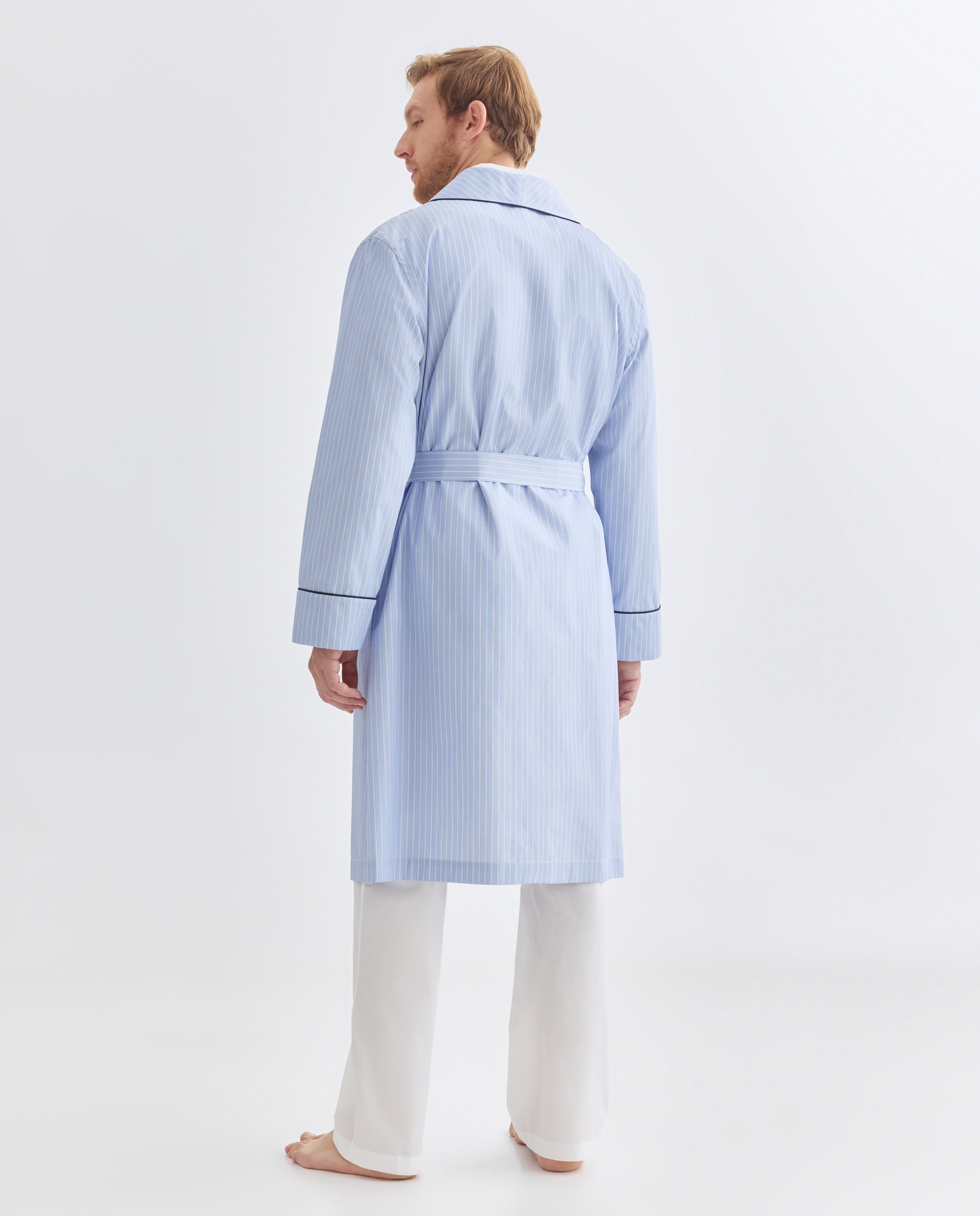 Robe de Algodão Multirriscas 400 Azul-3