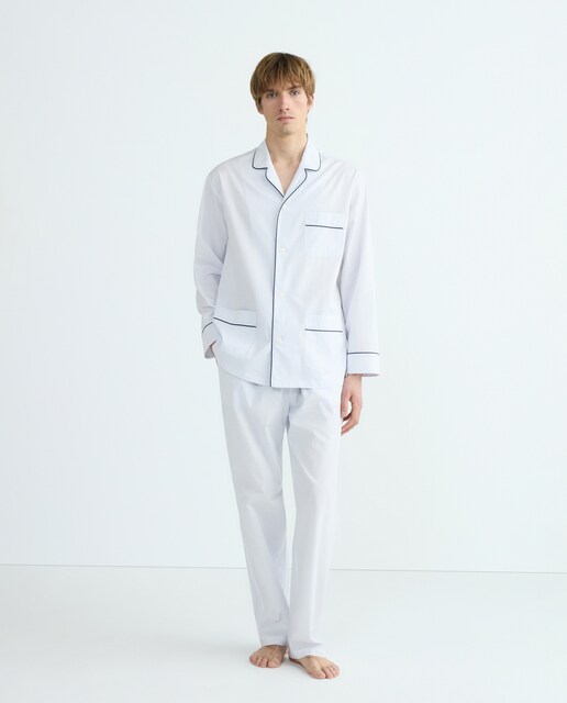 Imagen 0 de Pijama de cuadros en popelín de hombre