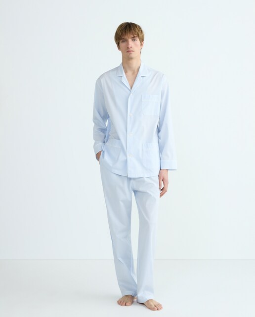 Imagen 0 de Pijama de rayas en popelín de hombre