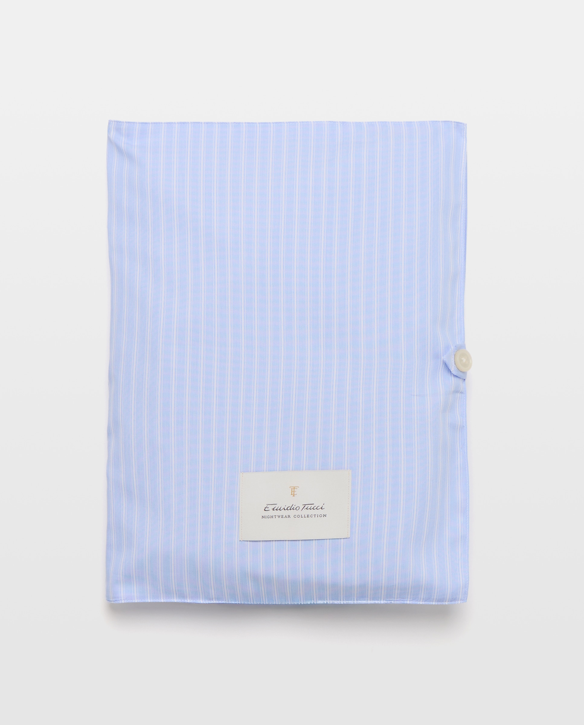 Pijama de Popelina às Riscas Branco-5