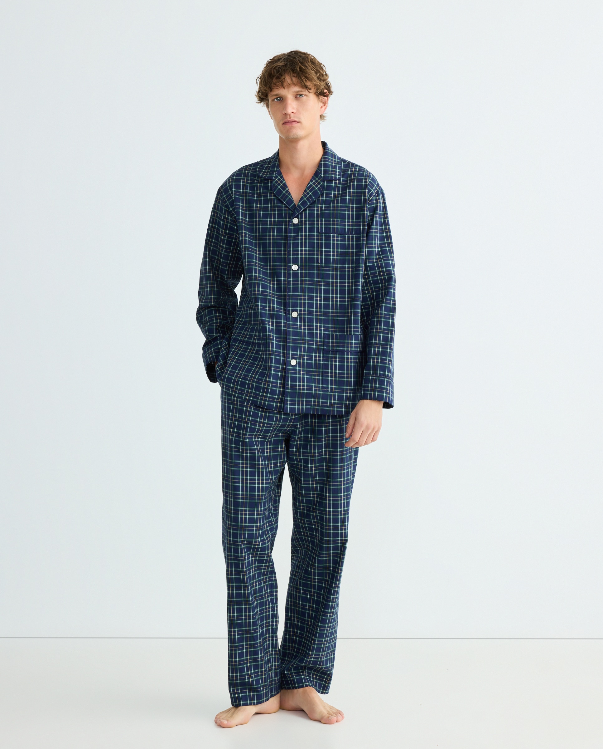 Imagem 0 de Pijama de Popelina e Tecido aos Quadrados