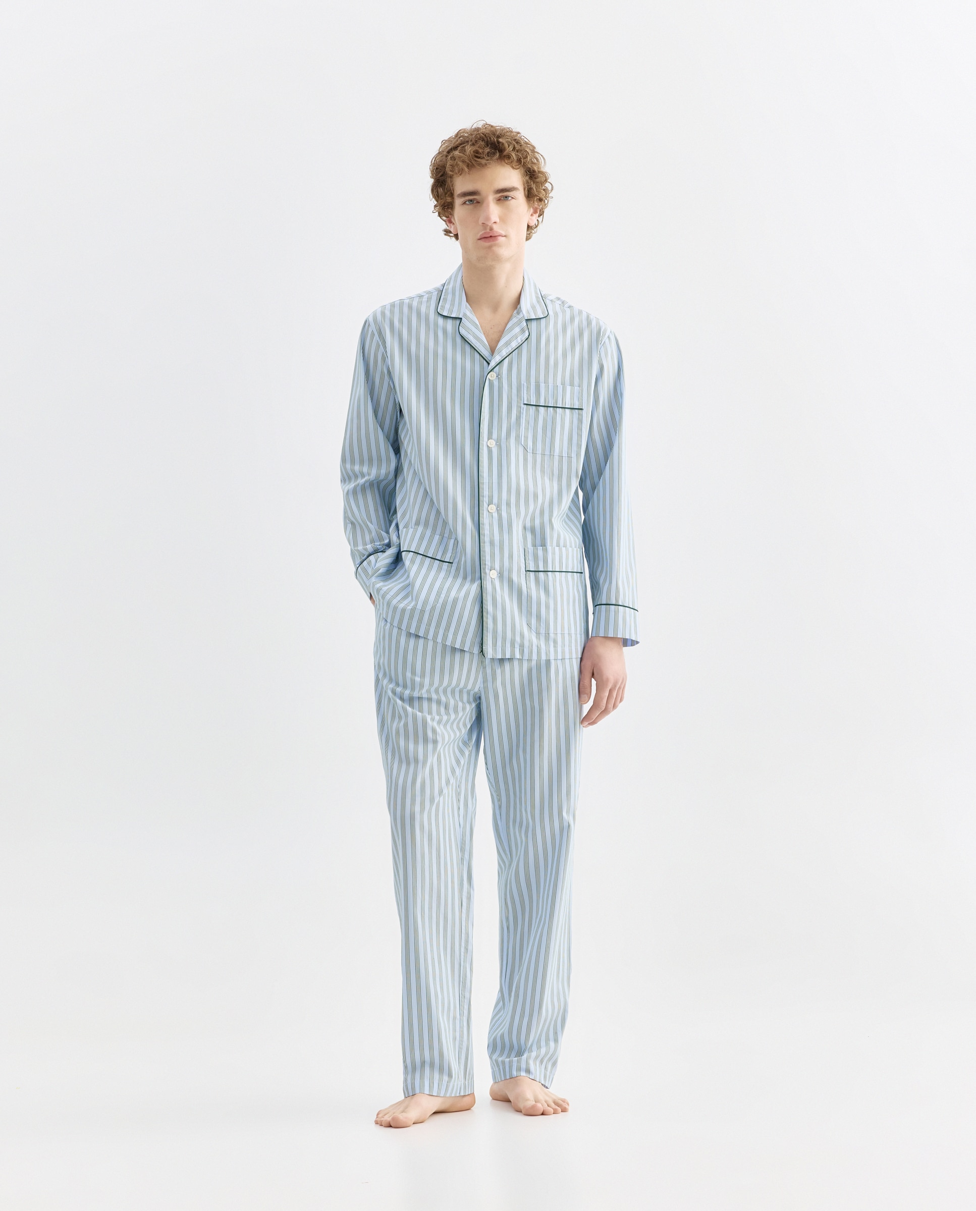 Imagem 0 de Pijama de Popelina com Tecido às Riscas