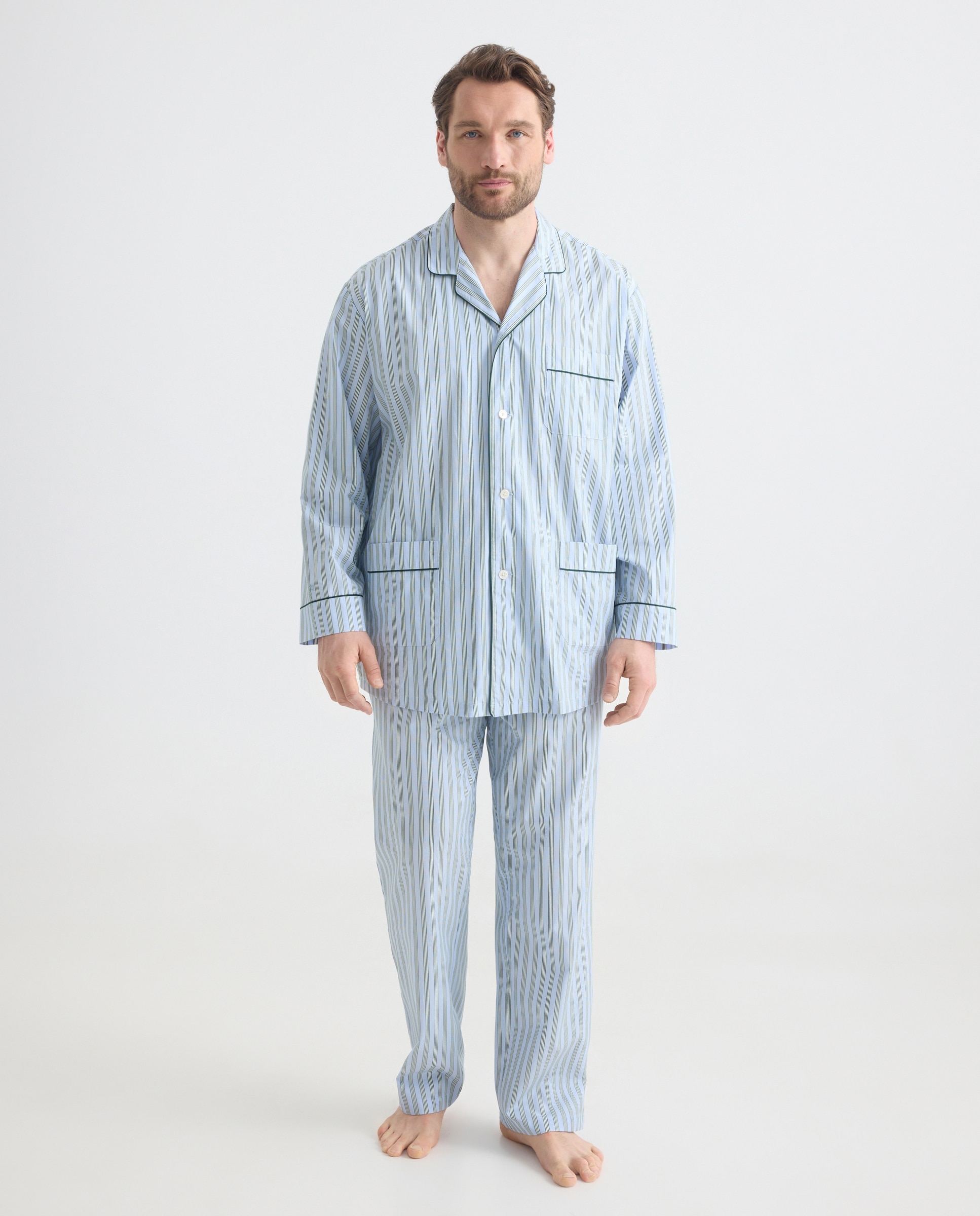 Imagem 0 de Pijama de Popelina com Tecido às Riscas