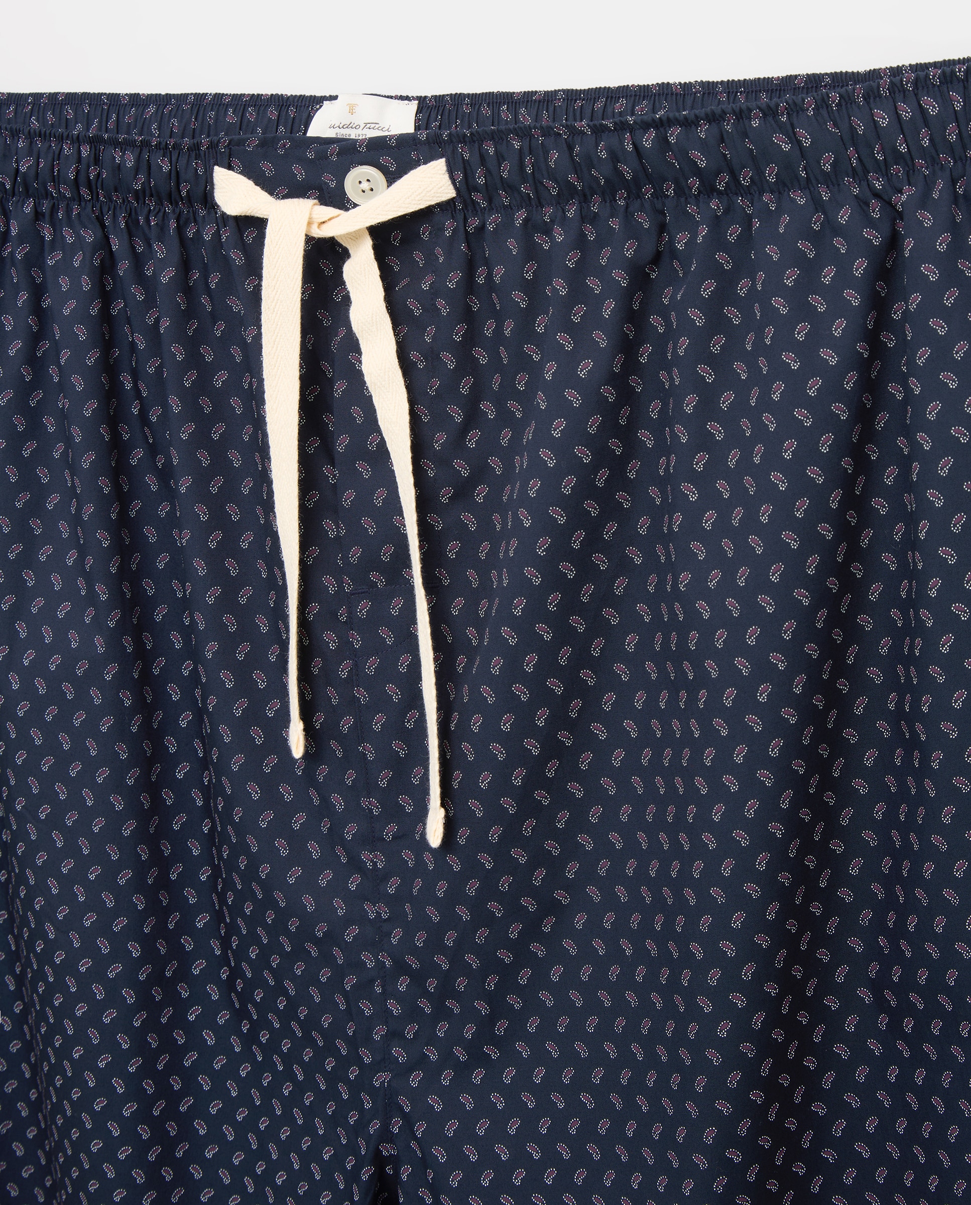 Pijama de popelin de hombre tejido pasley - Emidio Tucci - Azul marino Azul marino-4