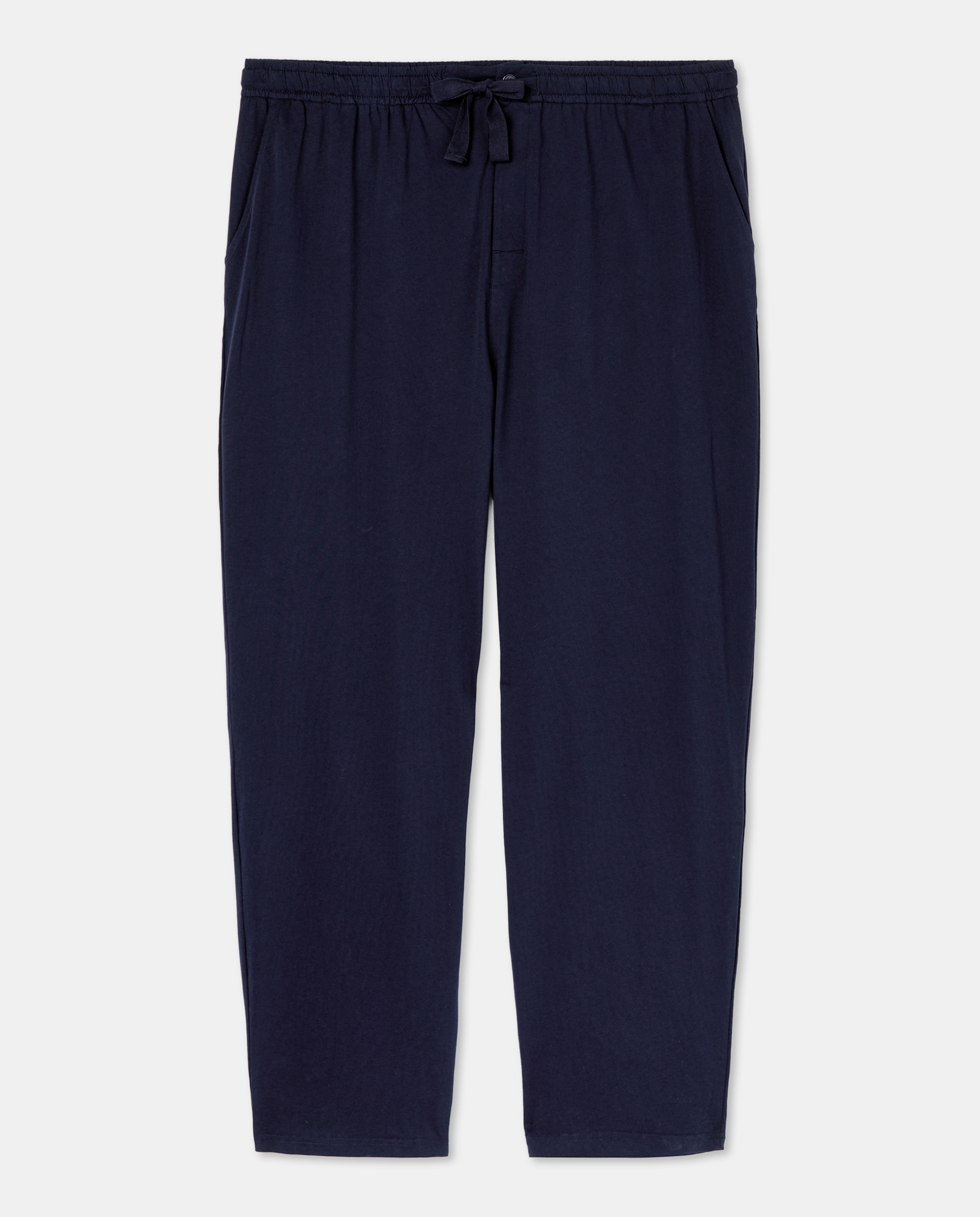 Calças de Pijama em Algodão Sustentável Azul-marinho-4