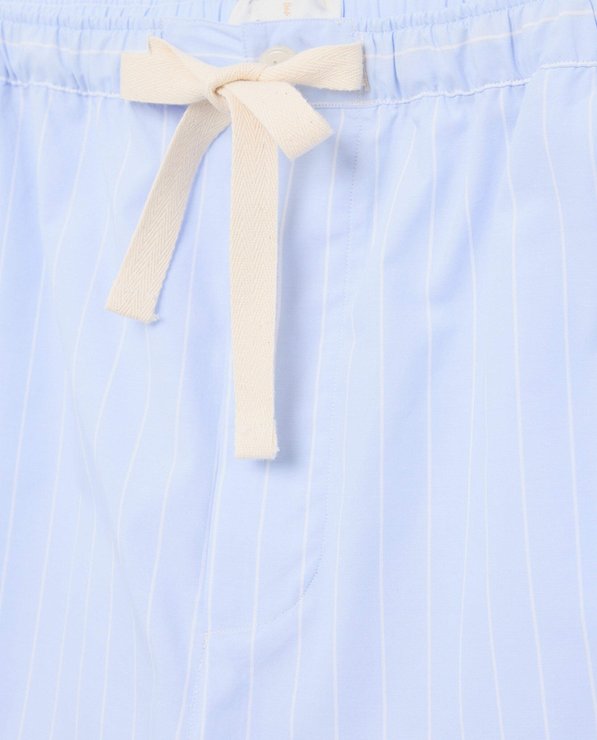 Calças de Pijama em Popelina de Algodão 400 Azul-5