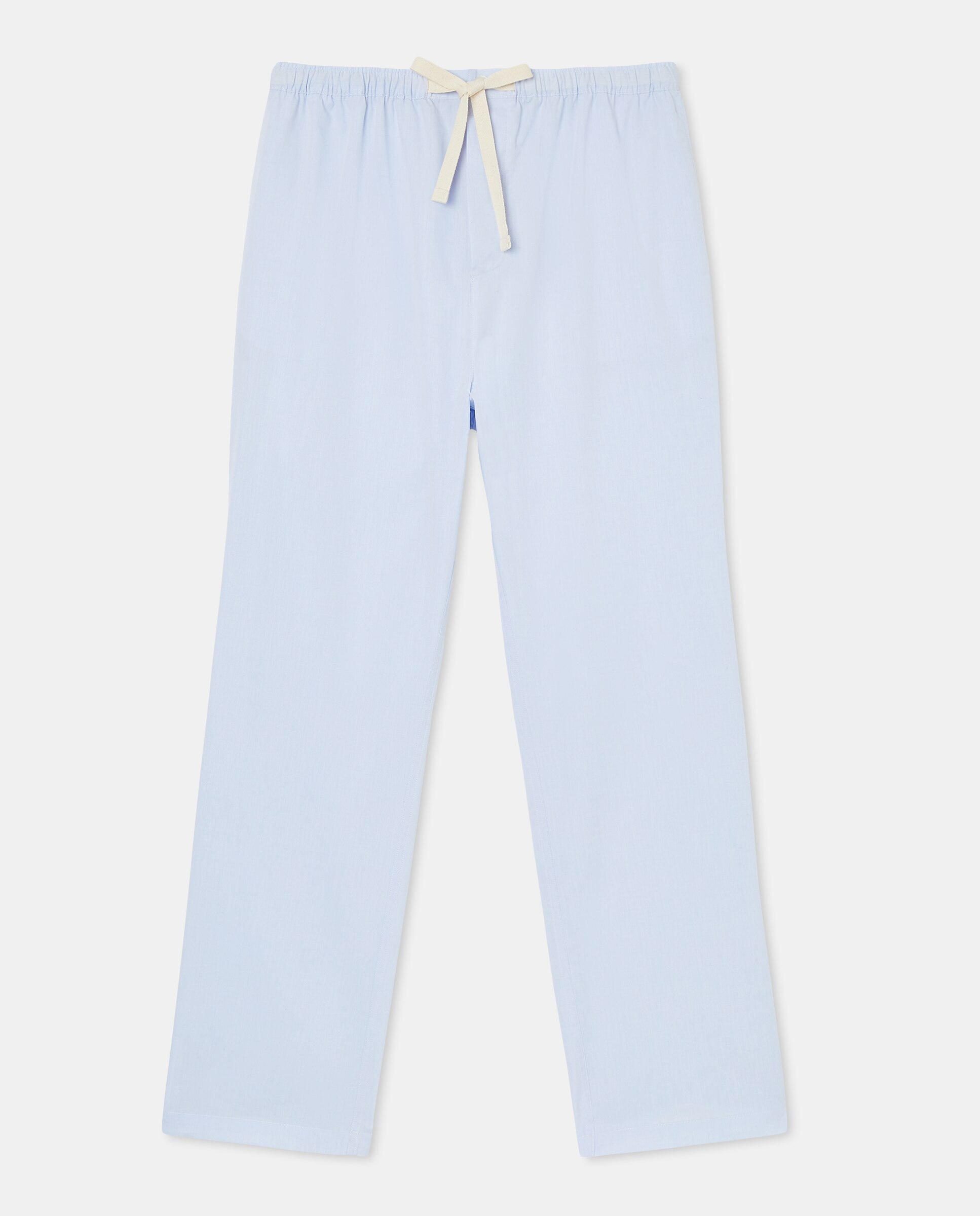 Calças Lisas de Pijama Azul-claro-4