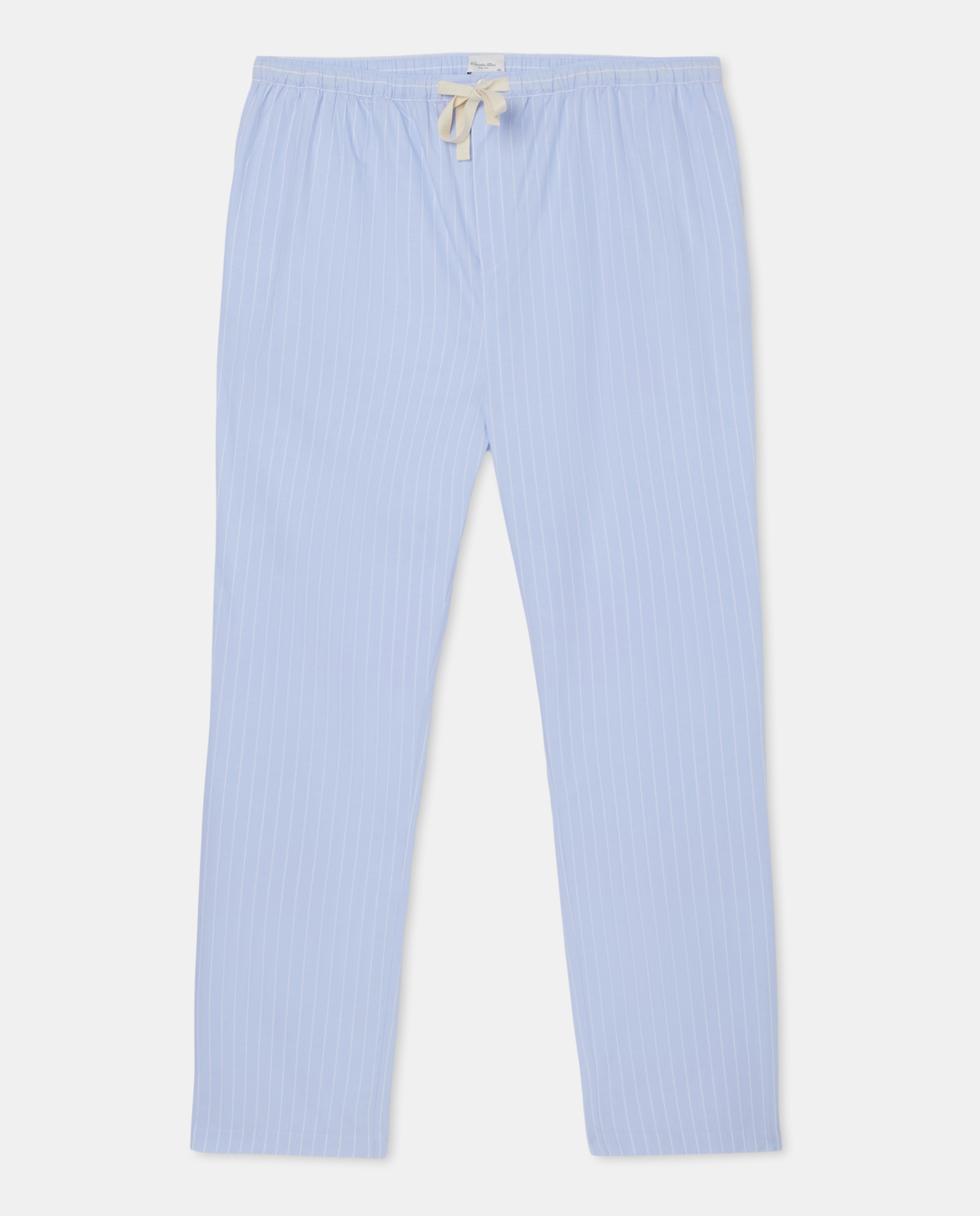 Calças de Pijama às Riscas Azul-claro-4