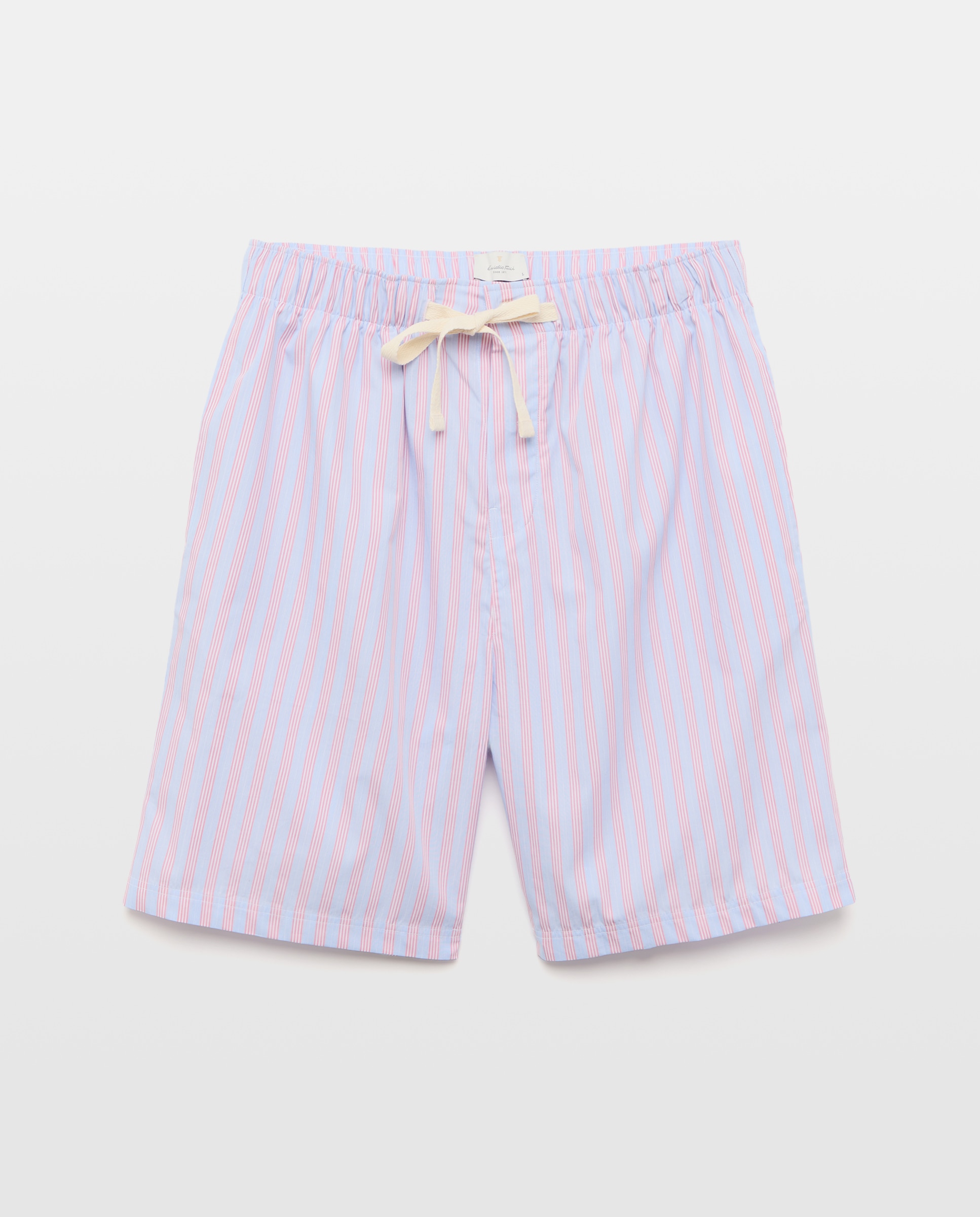 Calções de Pijama às Riscas Azul-claro-4