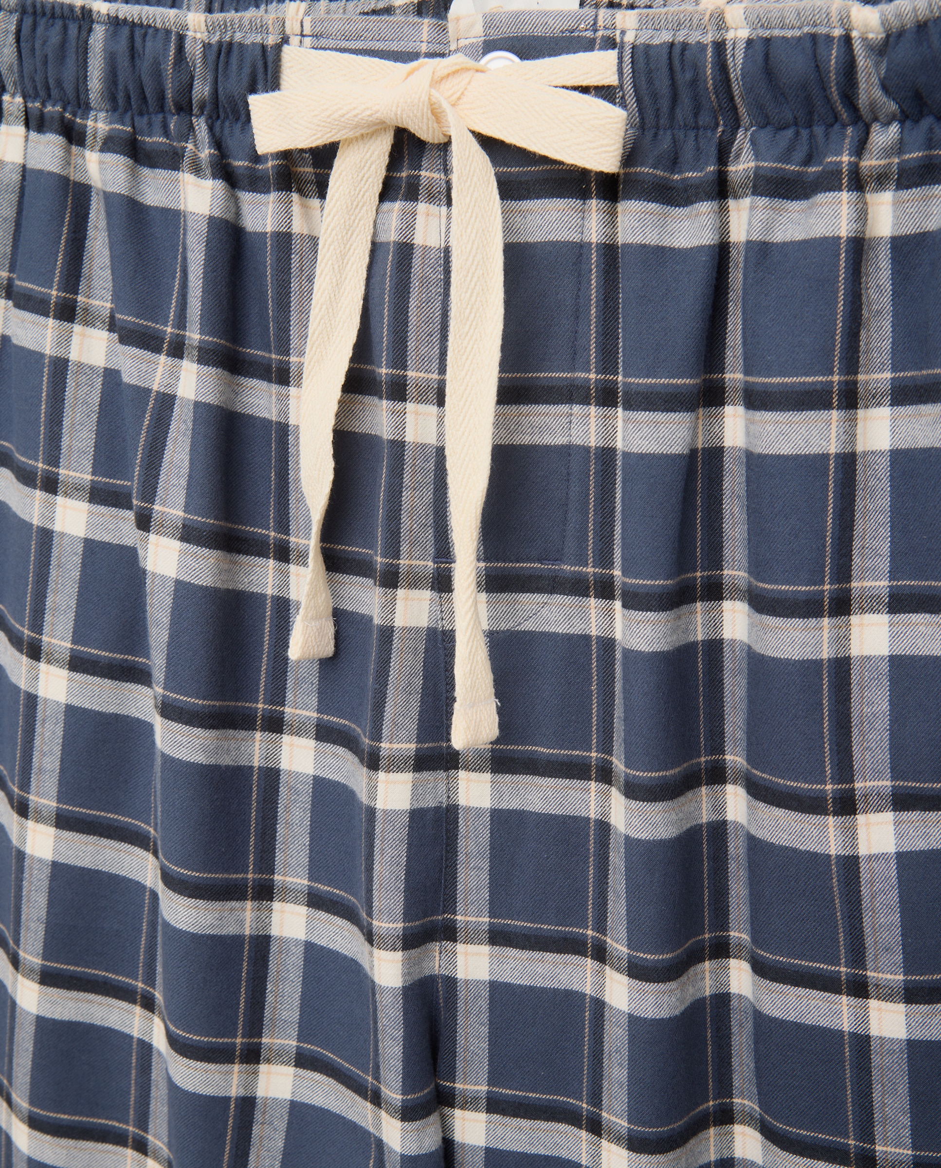 Pantalón largo de pijama franela cuadros 100% algodón sostenible hombre - Emidio Tucci - Azul marino Azul marino-5