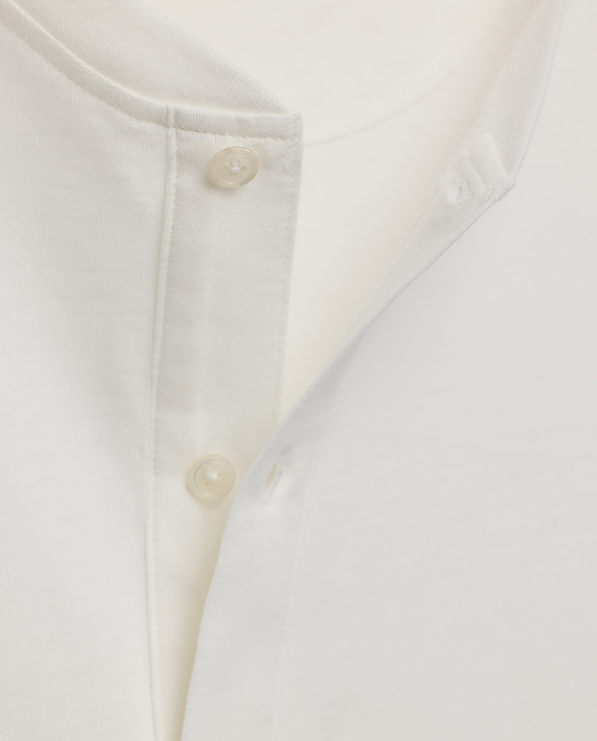 Camisola de Algodão Sustentável com Gola Tipo Padeiro e Manga Comprida Branco-5