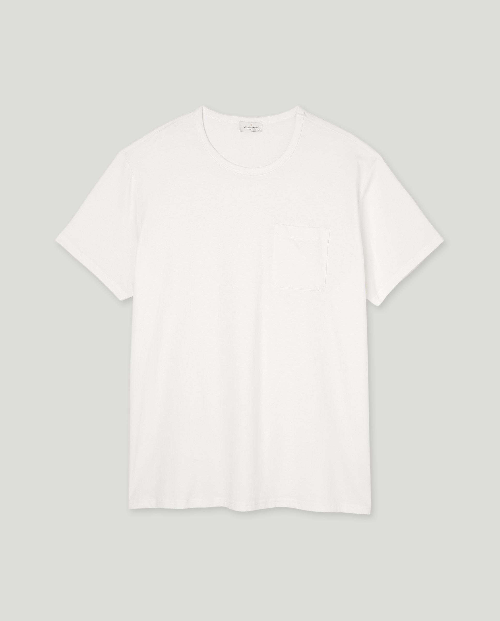 T-shirt Básica Tamanhos Grandes em Algodão BCI com Manga Curta Branco-4