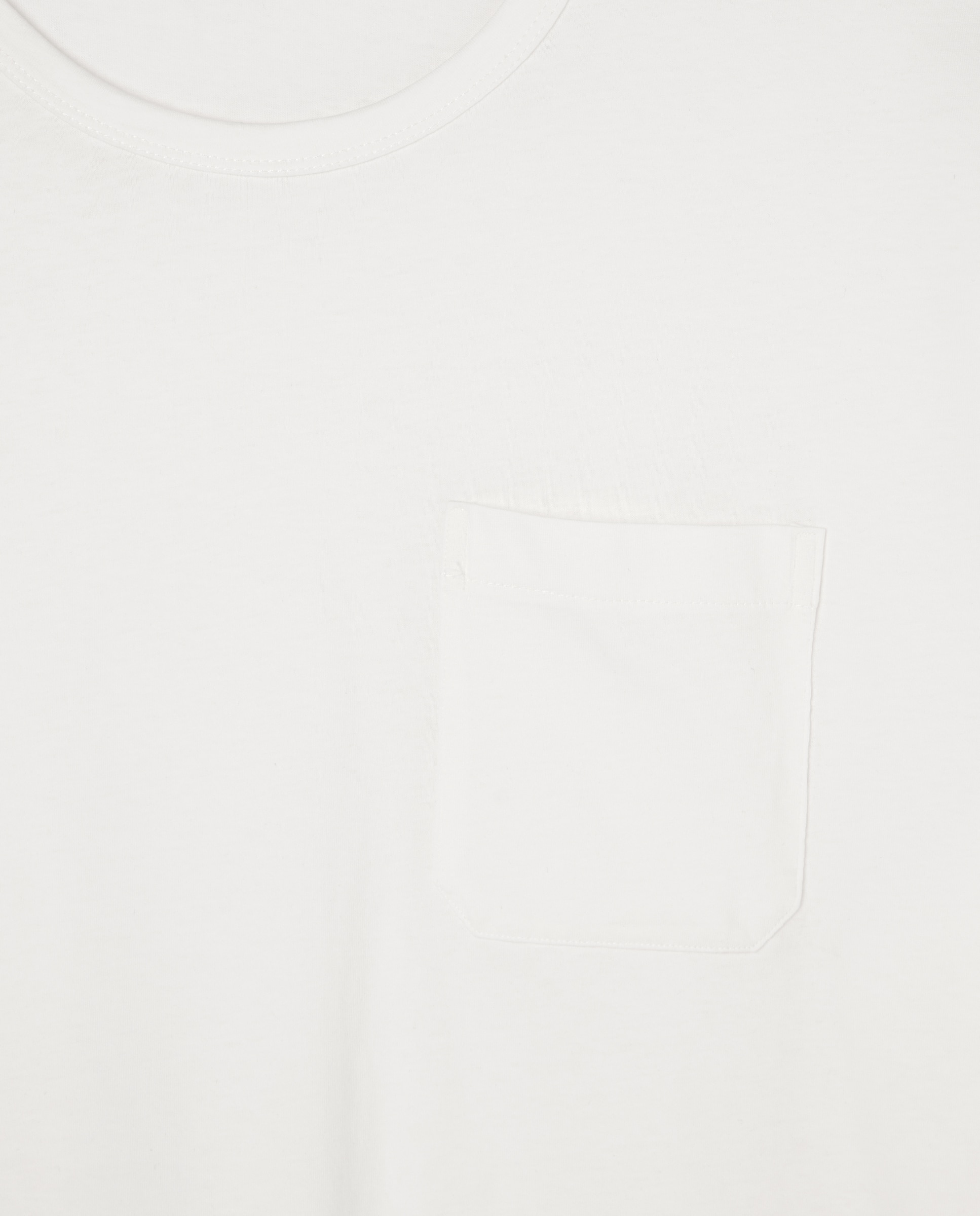 T-shirt Básica Tamanhos Grandes em Algodão BCI com Manga Curta Branco-5