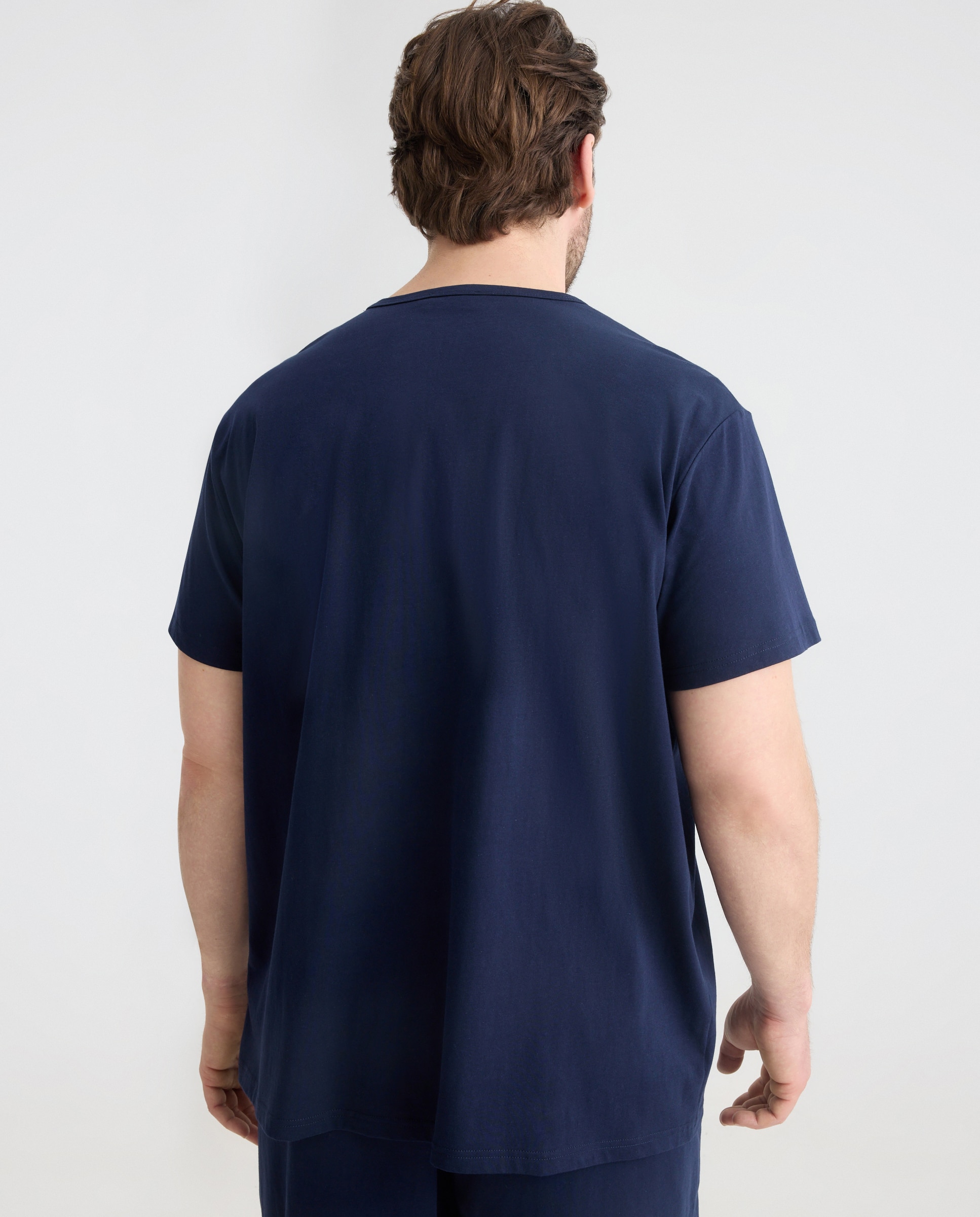 Camisola de Pijama com Algodão Sustentável Azul-marinho-3