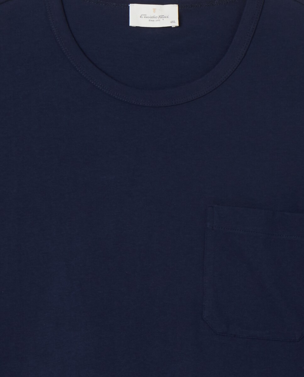 Camisola de Pijama com Algodão Sustentável Azul-marinho-2