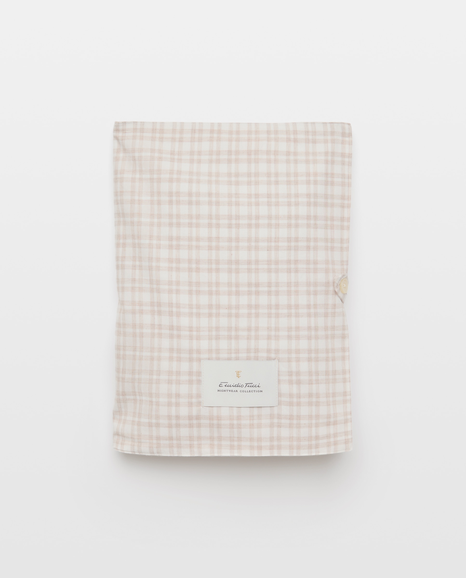 Pijama cuadros viyela 100% algodón sostenible hombre - Emidio Tucci - Beige Beige-5