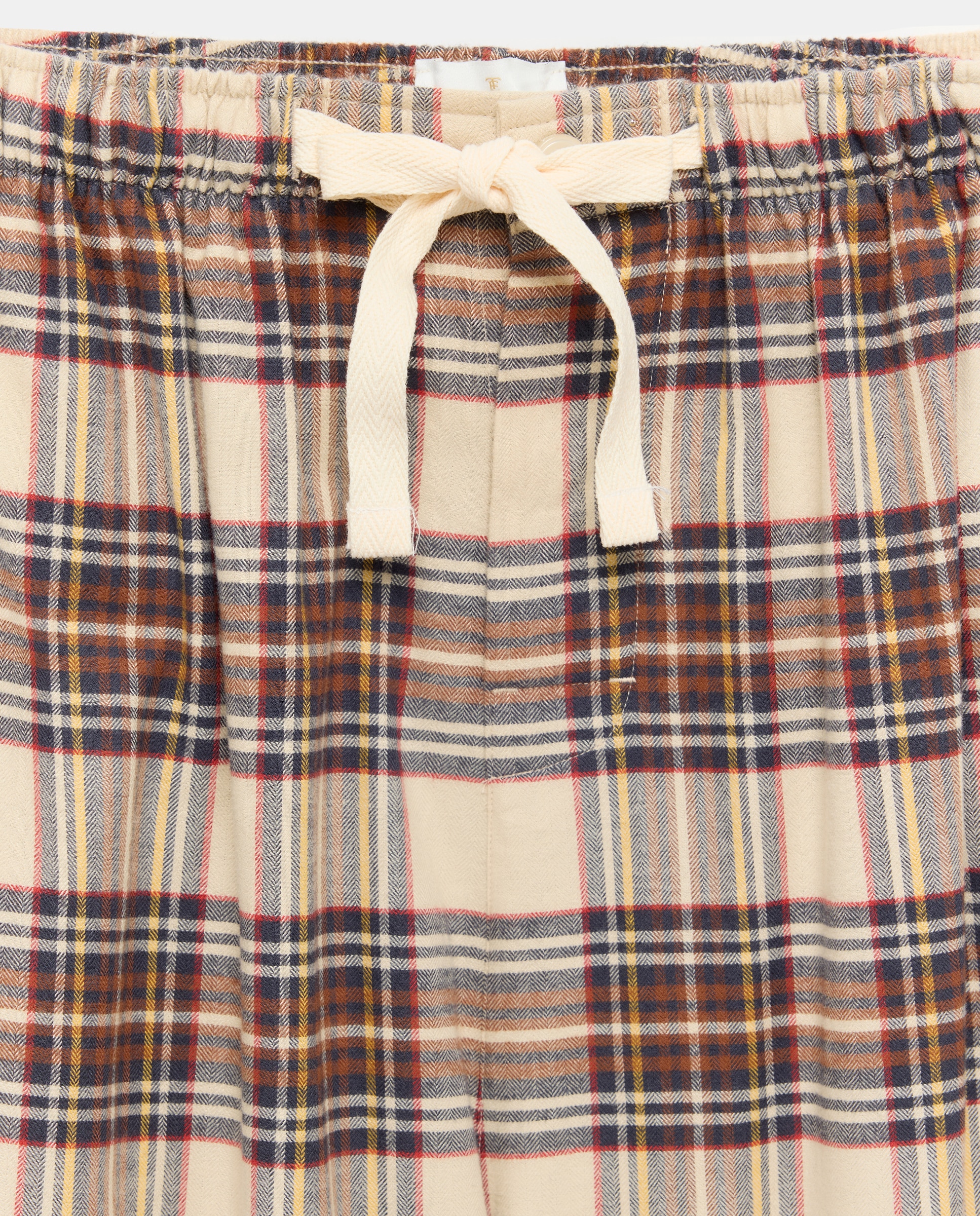 Pijama de Flanela aos Quadrados Cru-2
