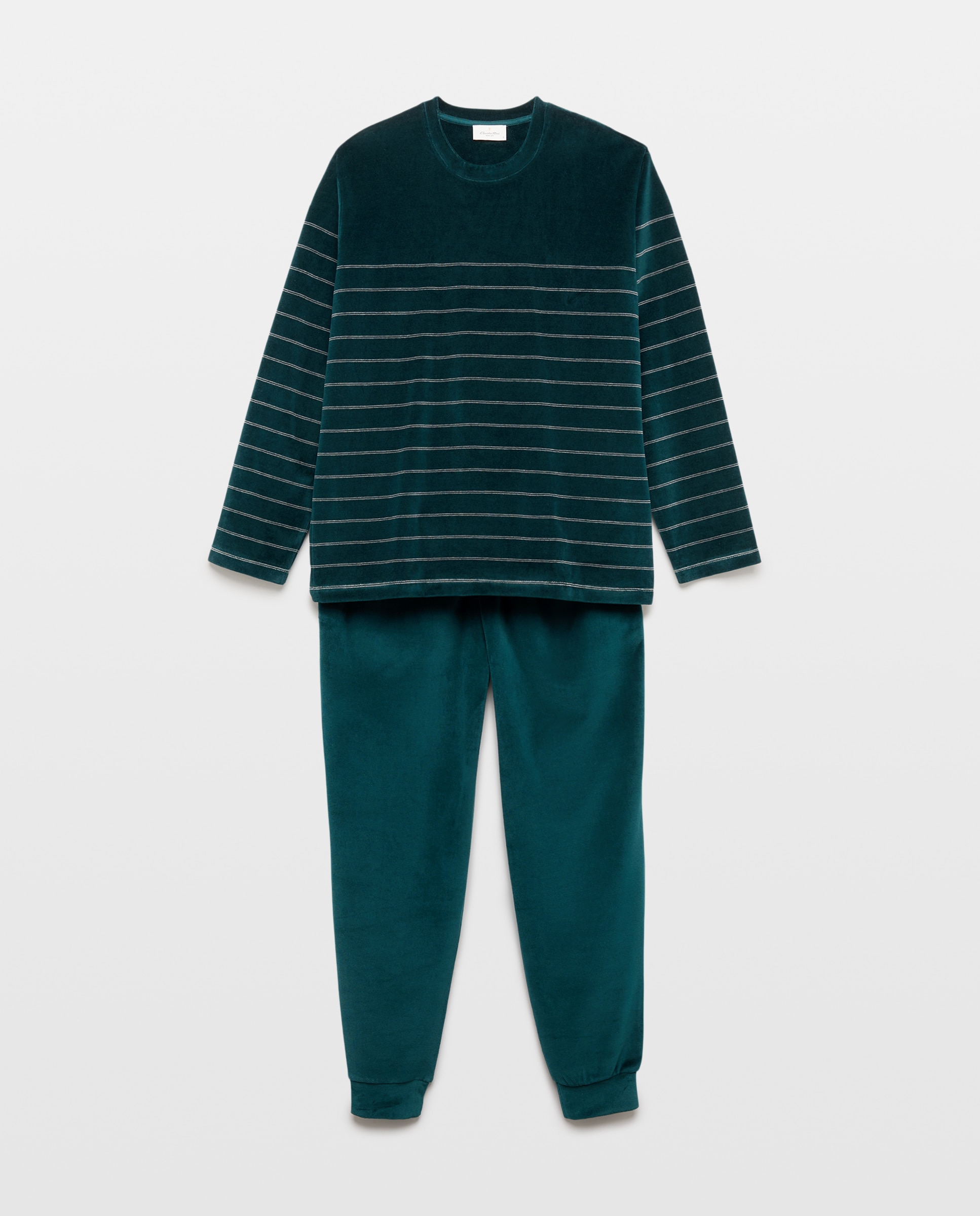 Imagem 0 de Pijama às Riscas de Malha Velour