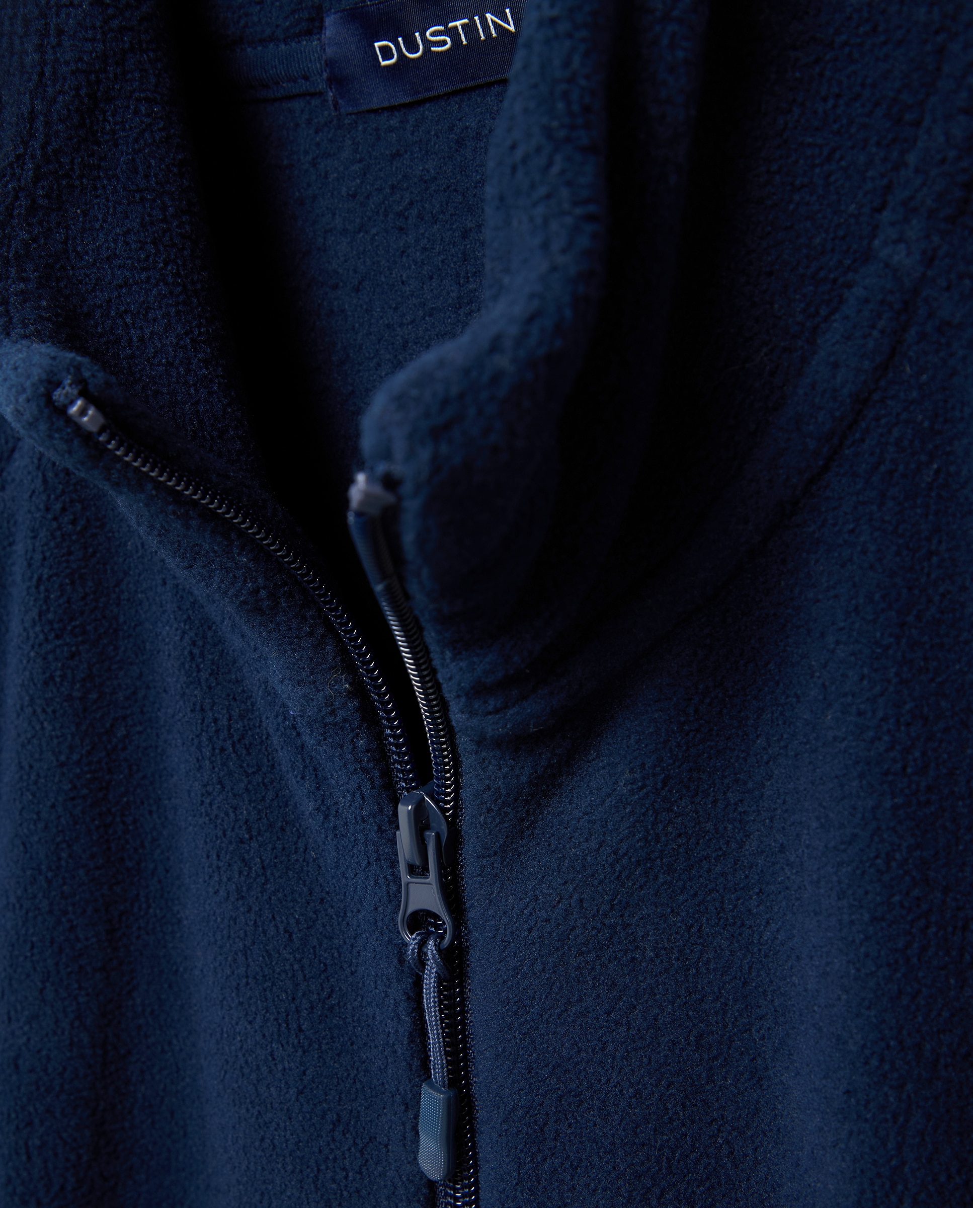 Chaqueta cremallera polar lisa de hombre - Dustin - Azul marino Azul marino-5