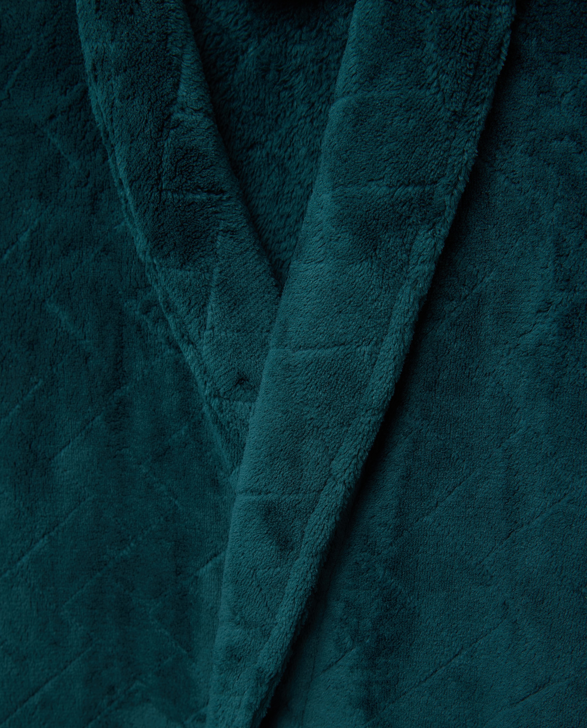 Roupão em Velour com Estrutura de Espiga Verde-2