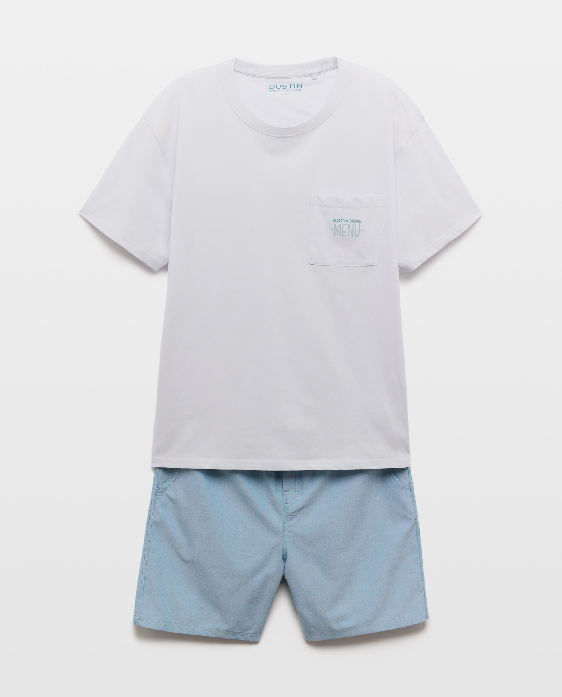 Pijama Misto Curto Azul-claro-3