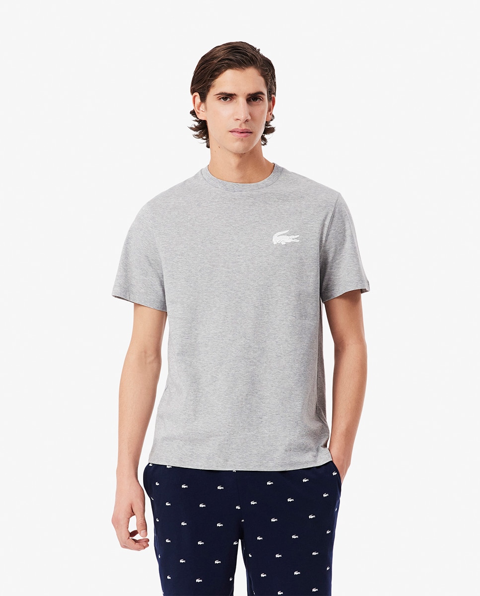 Imagem 0 de T-shirt Loungewear de Algodão com Estampado de Crocodilo