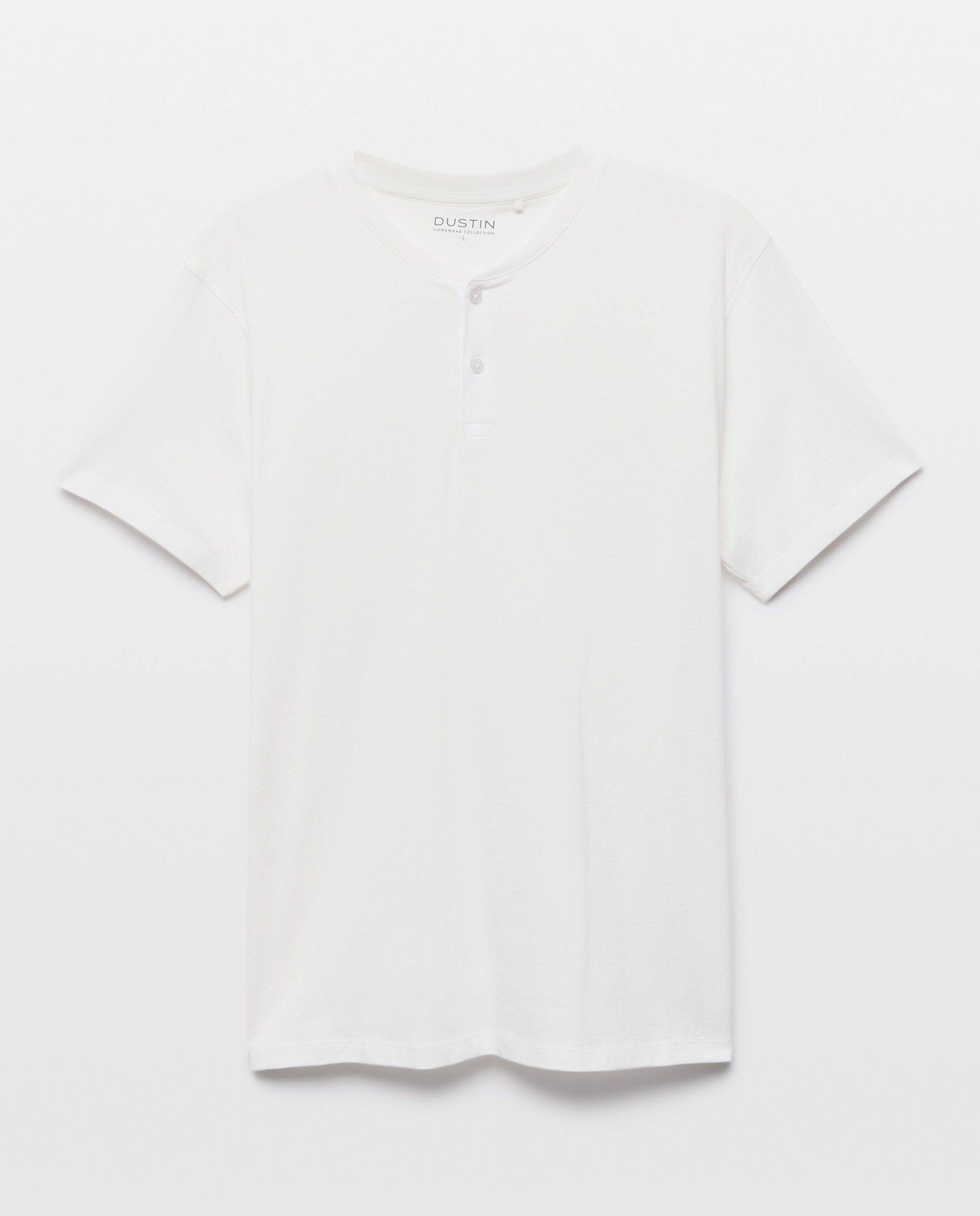 T-shirt de Pijama com Gola Tipo Padeiro e Manga Curta Branco-4