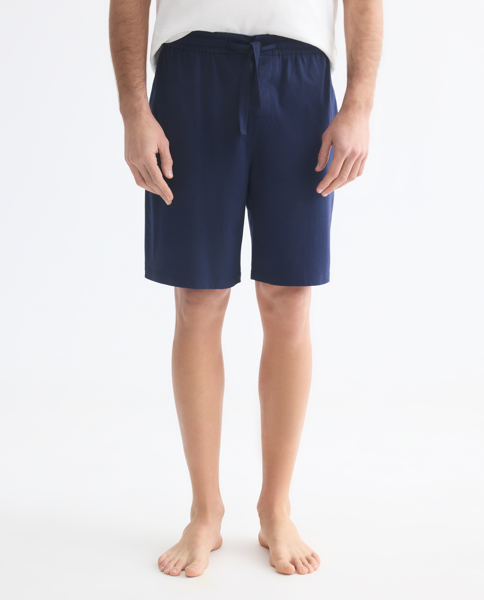 Calções de Pijama de Algodão Azul-marinho-2