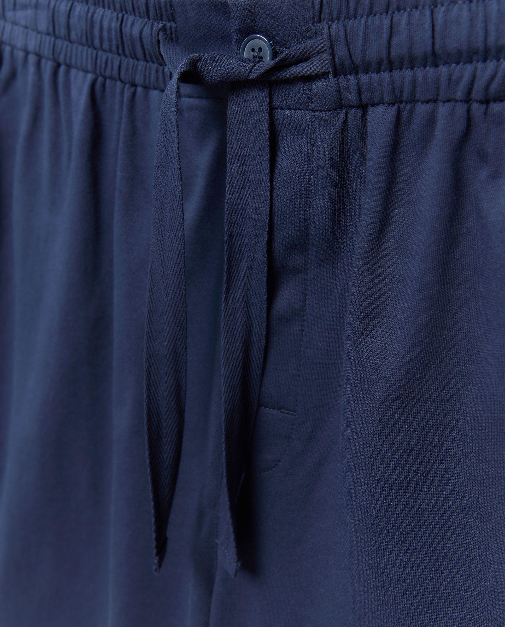 Calções de Pijama de Algodão Azul-marinho-5