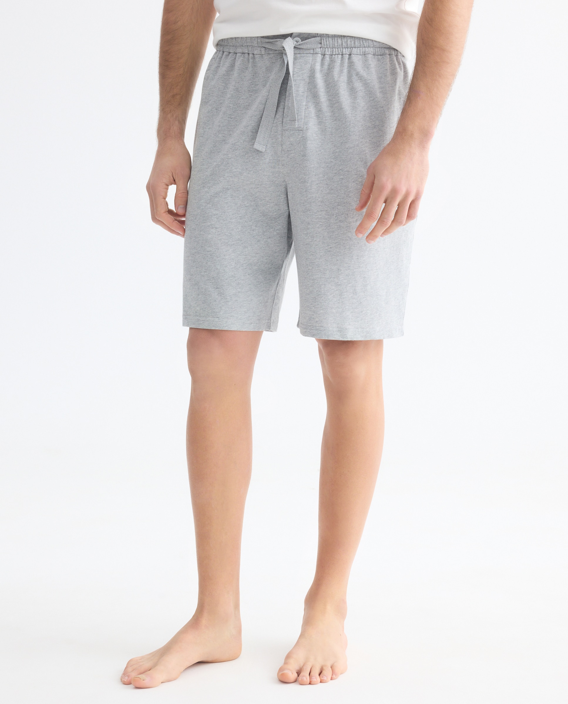 Calções de Pijama de Algodão Cinzento-2