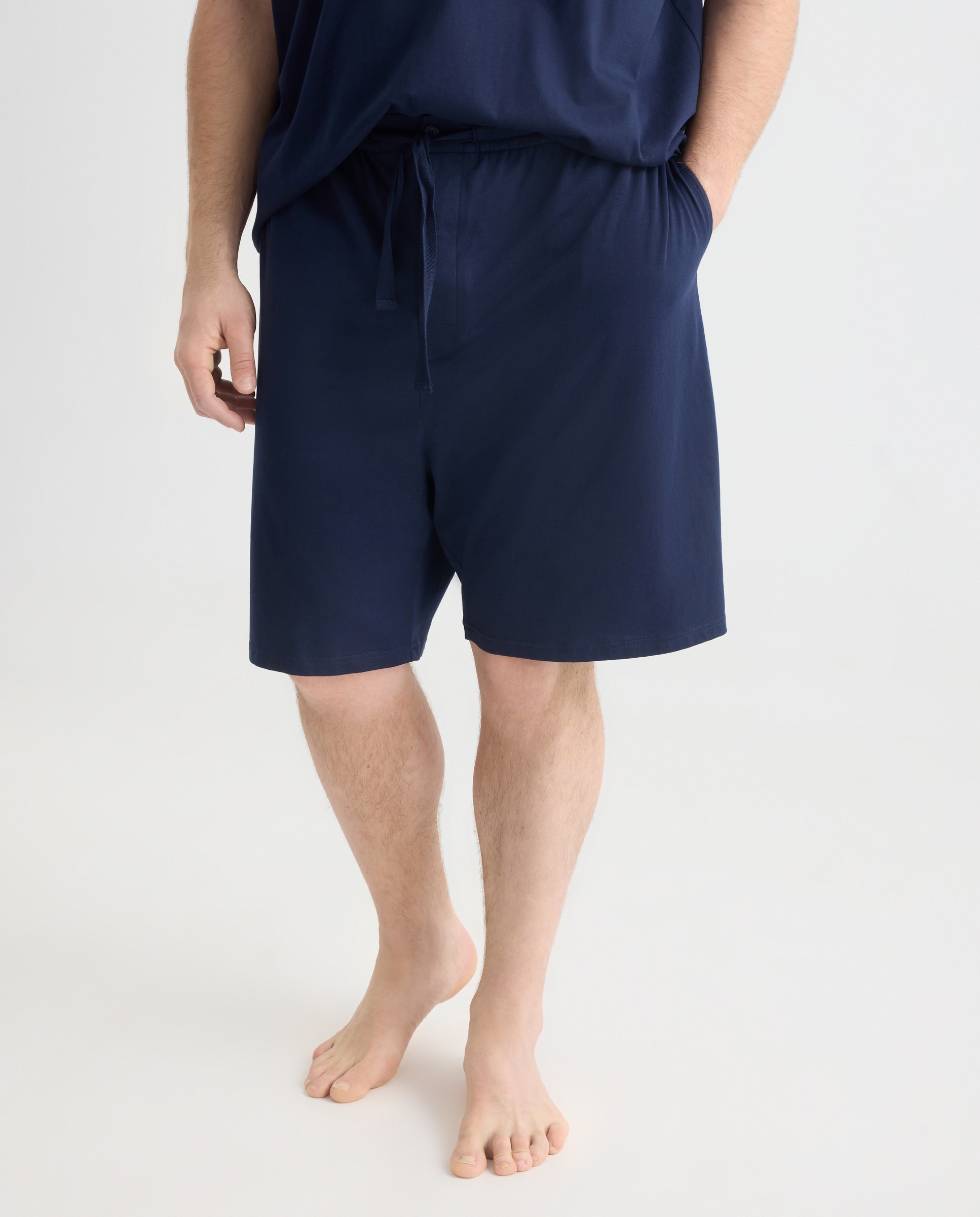 Calções de Pijama em Algodão Tamanhos Grandes Azul-marinho-2