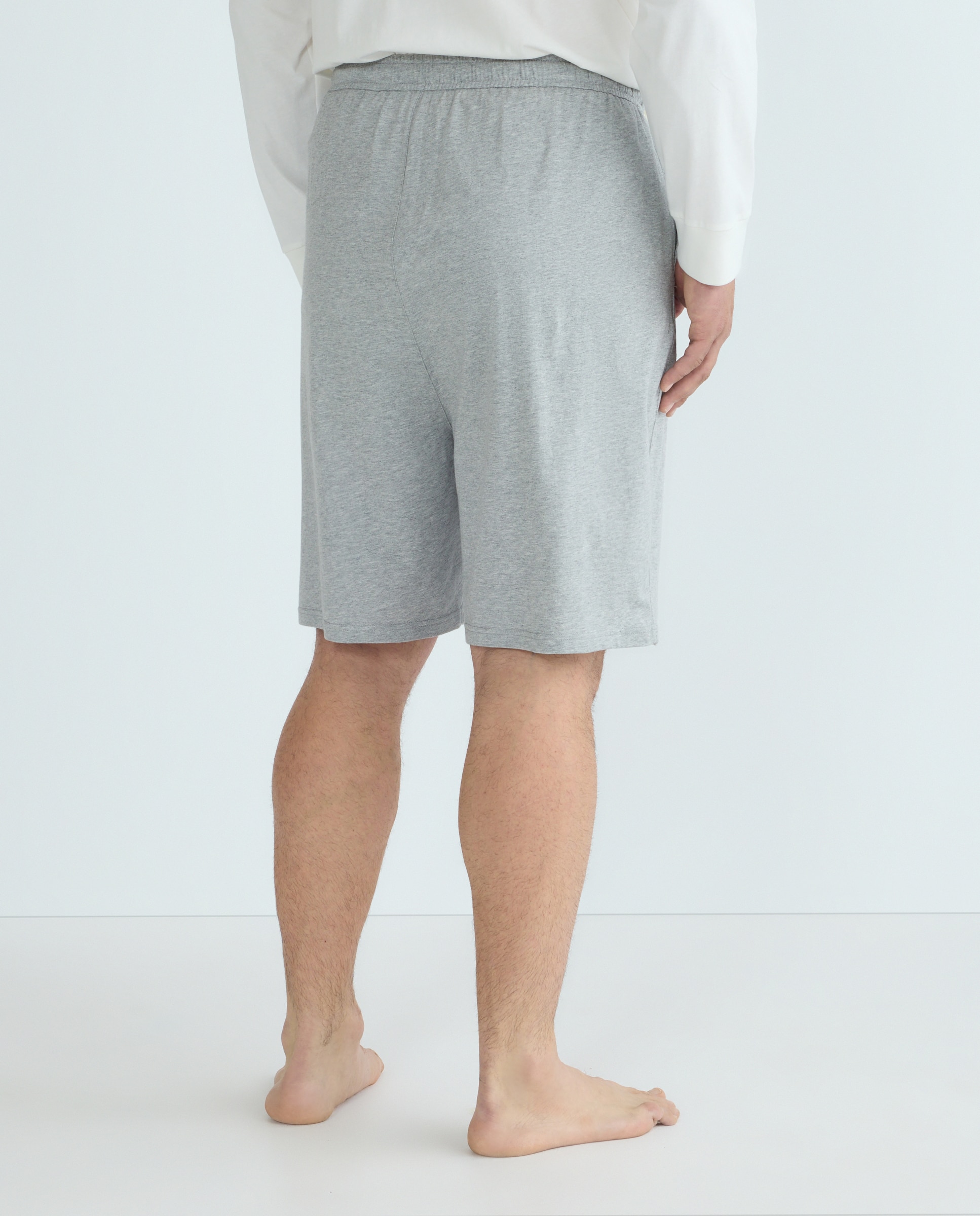 Calções de Pijama em Algodão Tamanhos Grandes Cinzento-3